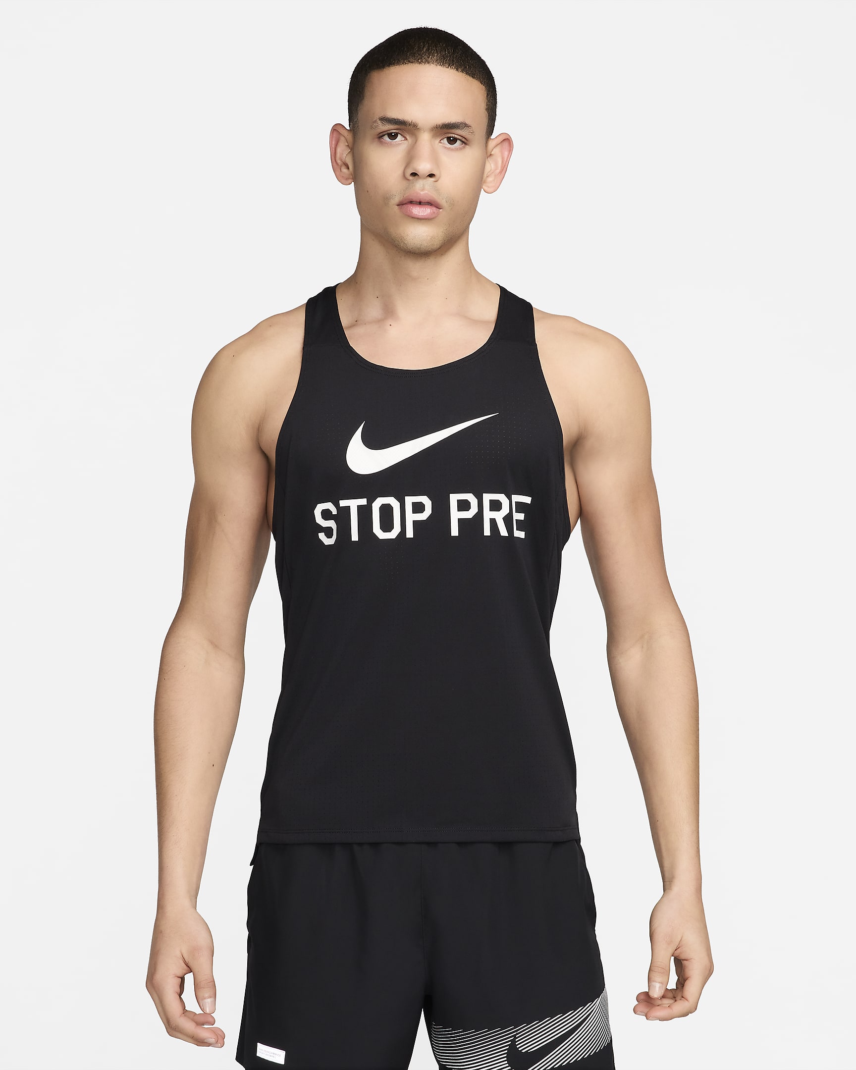 Nike Fast Run Energy løpesinglet til herre - Svart