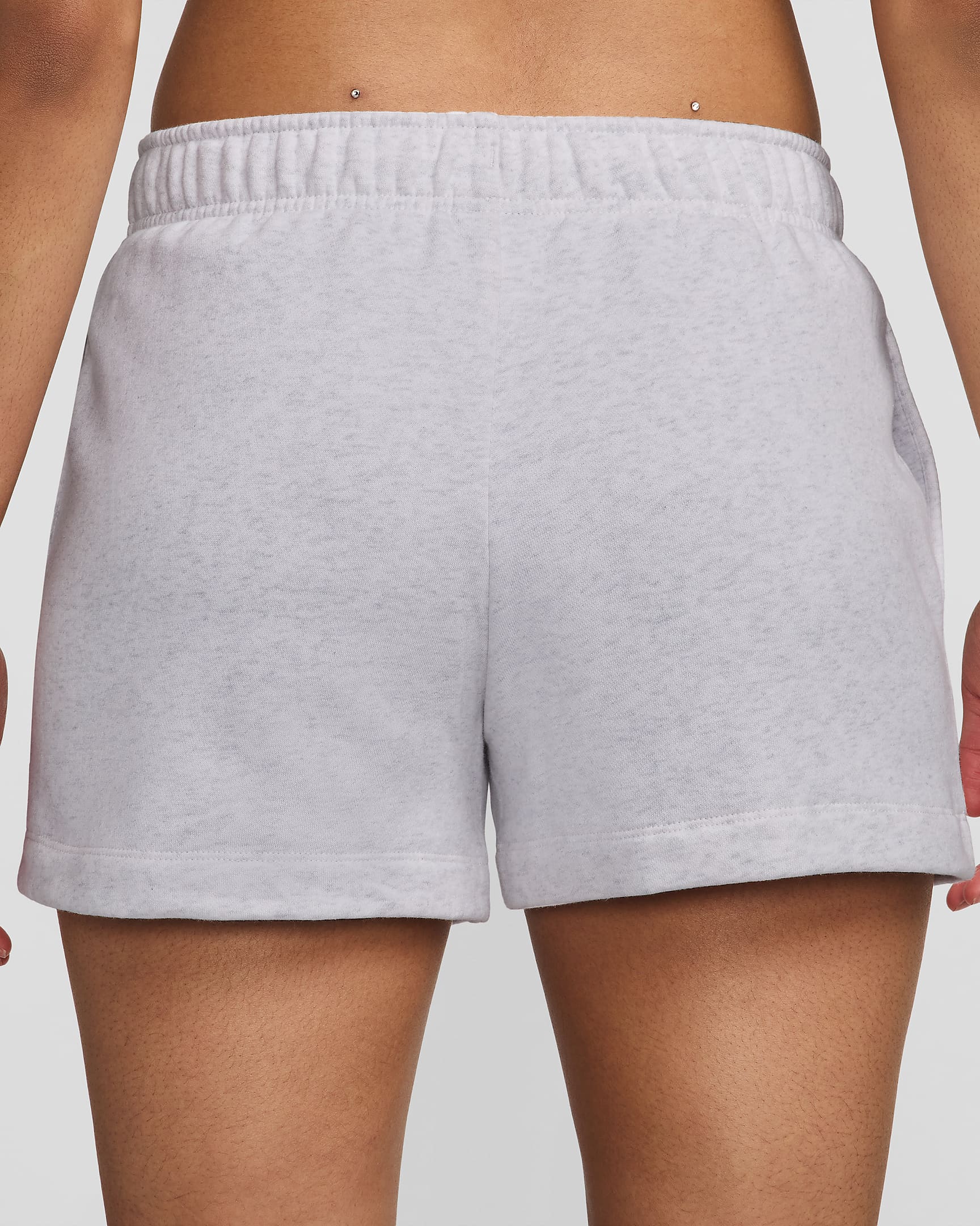 Nike Sportswear Club Fleece Women's Mid-Rise Shorts - Birch Heather/Black