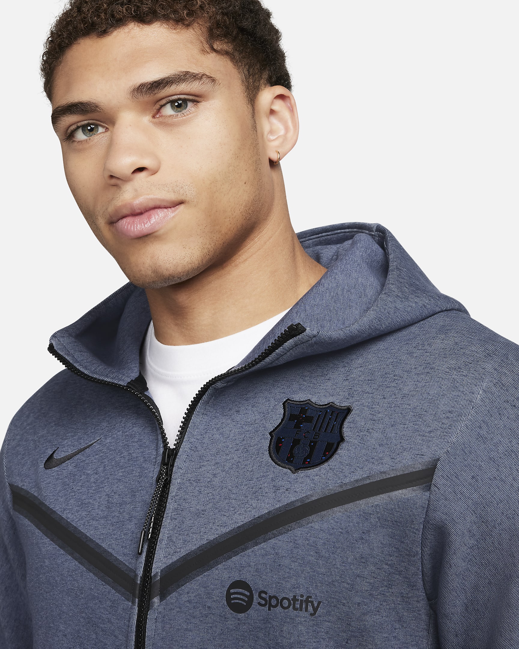 Sweat à Capuche Et Zip Nike Football Fc Barcelona Tech Fleece