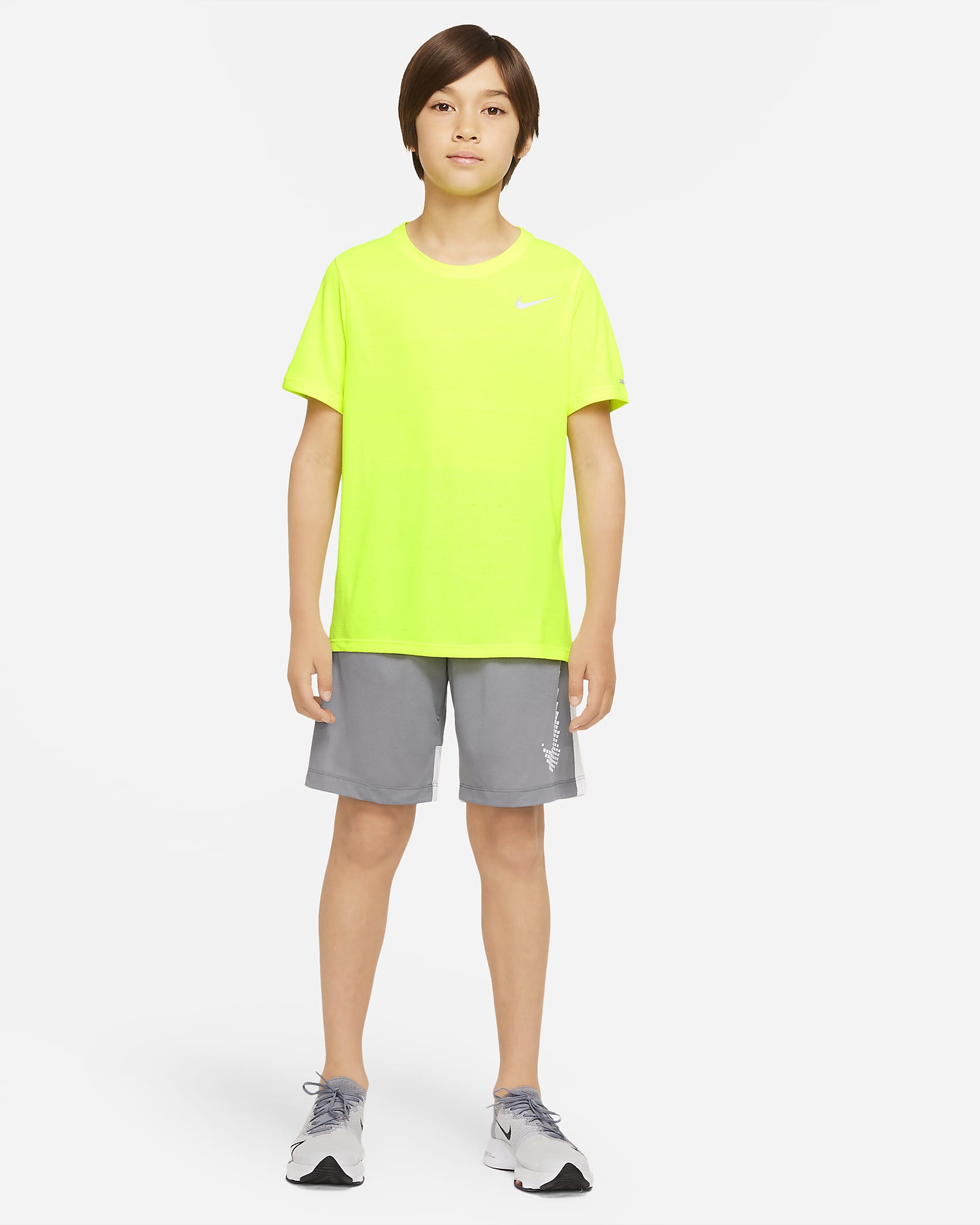 Maglia da training Nike Dri-FIT Miler – Ragazzo - Volt