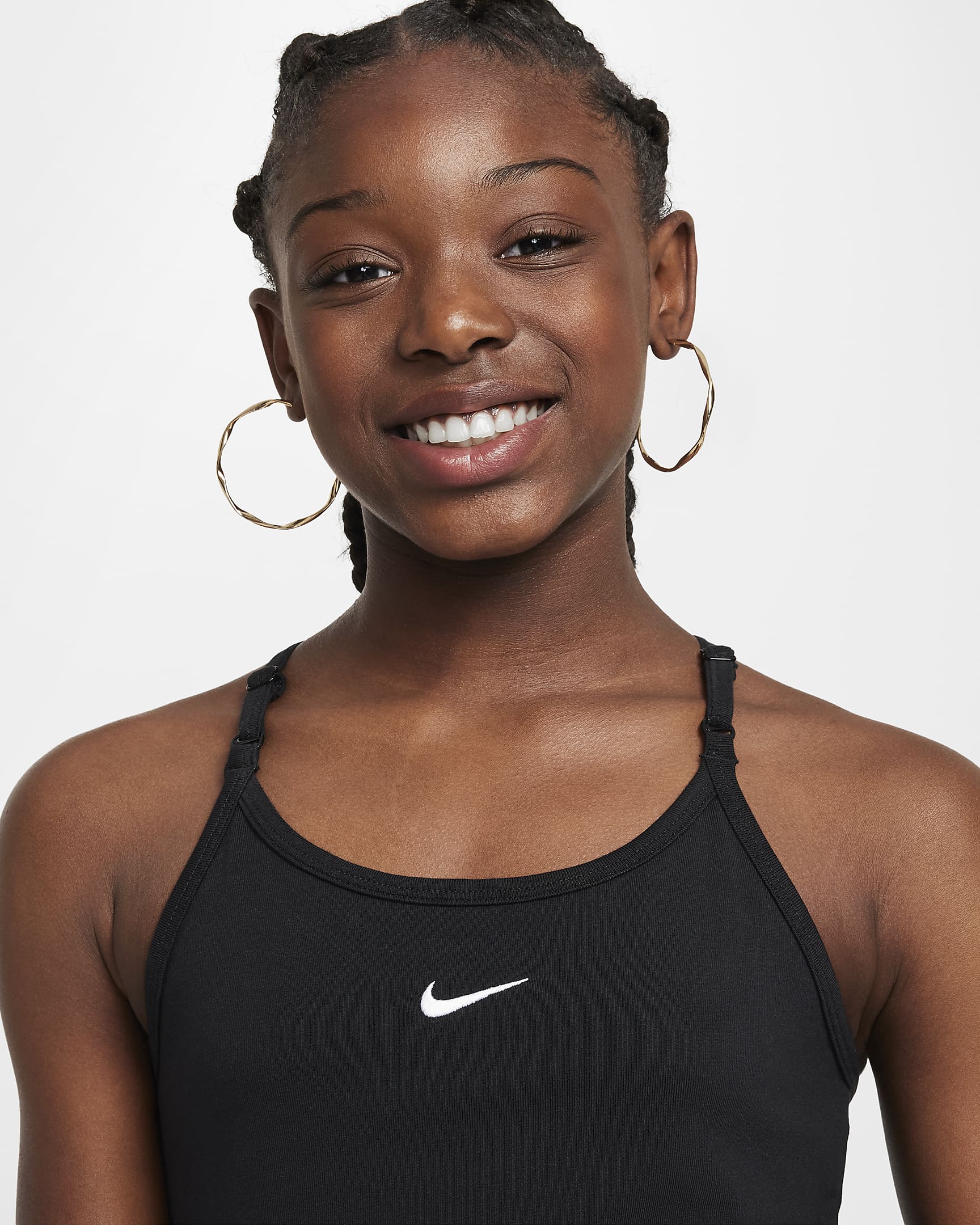 Nike Sportswear Girls' Tank Dress - Black/White