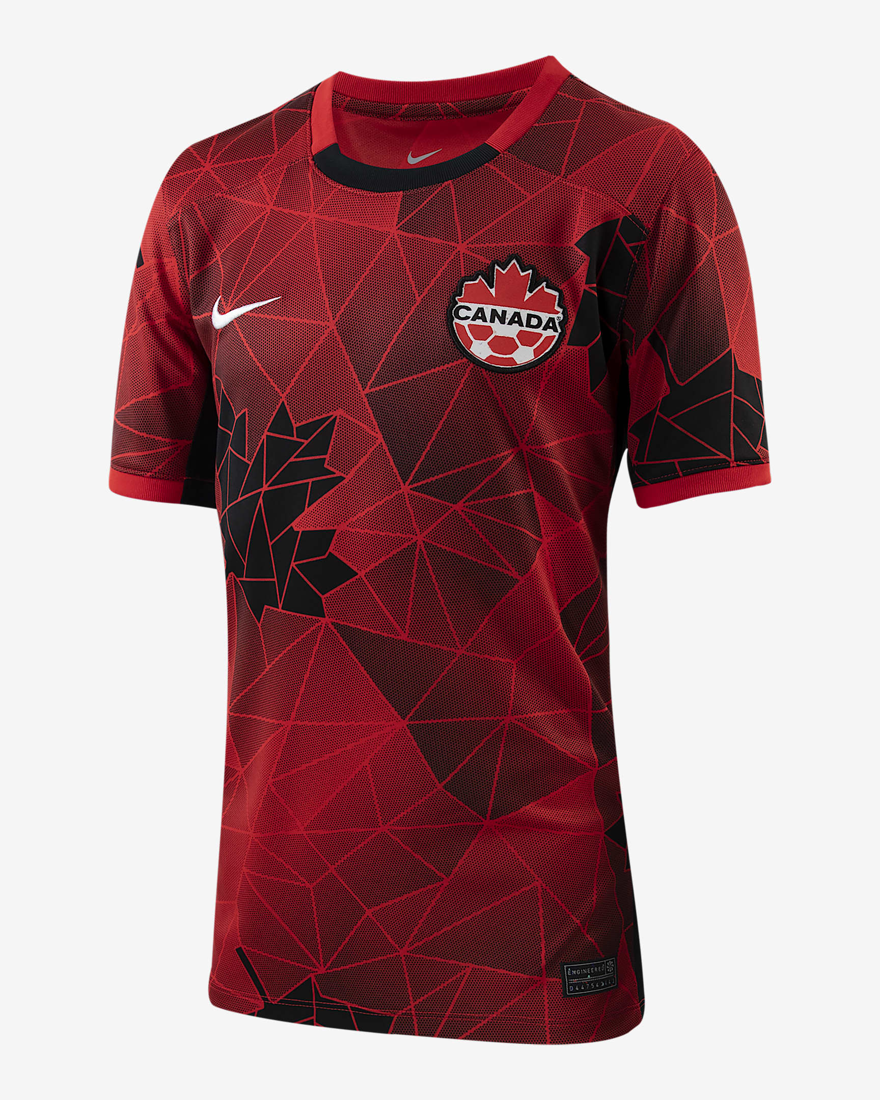 Jersey de fútbol Nike DriFIT para niños talla grande de Canadá local 2023 Stadium.