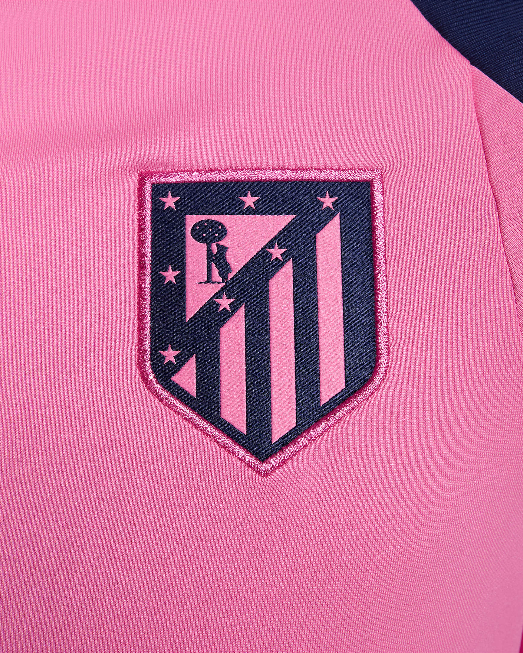 Męska treningowa koszulka piłkarska Nike Dri-FIT  Atlético Madryt Strike (wersja trzecia) - Pink Glow/Blue Void