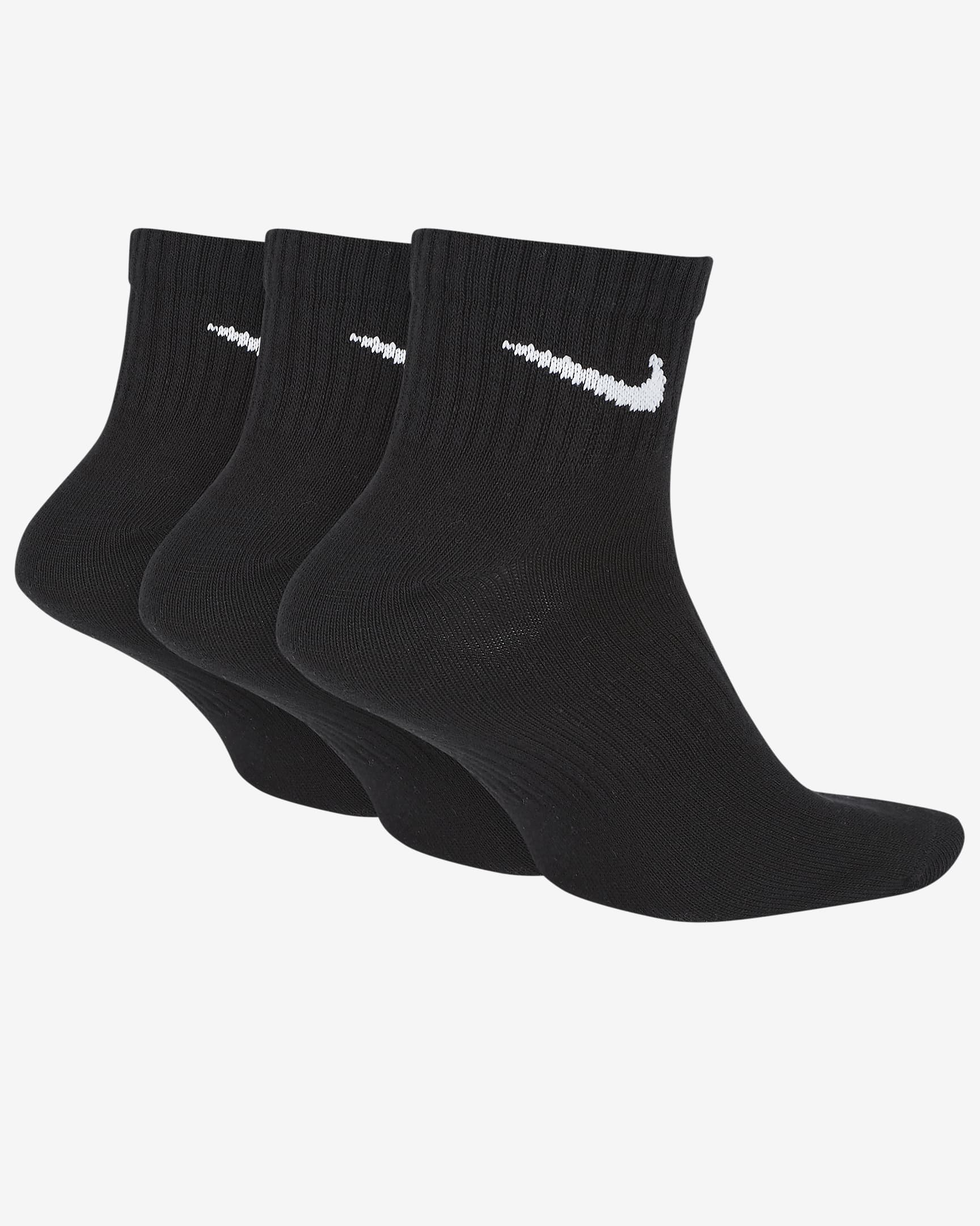 Chaussettes de training Nike Everyday Lightweight (3 paires) - Noir/Blanc