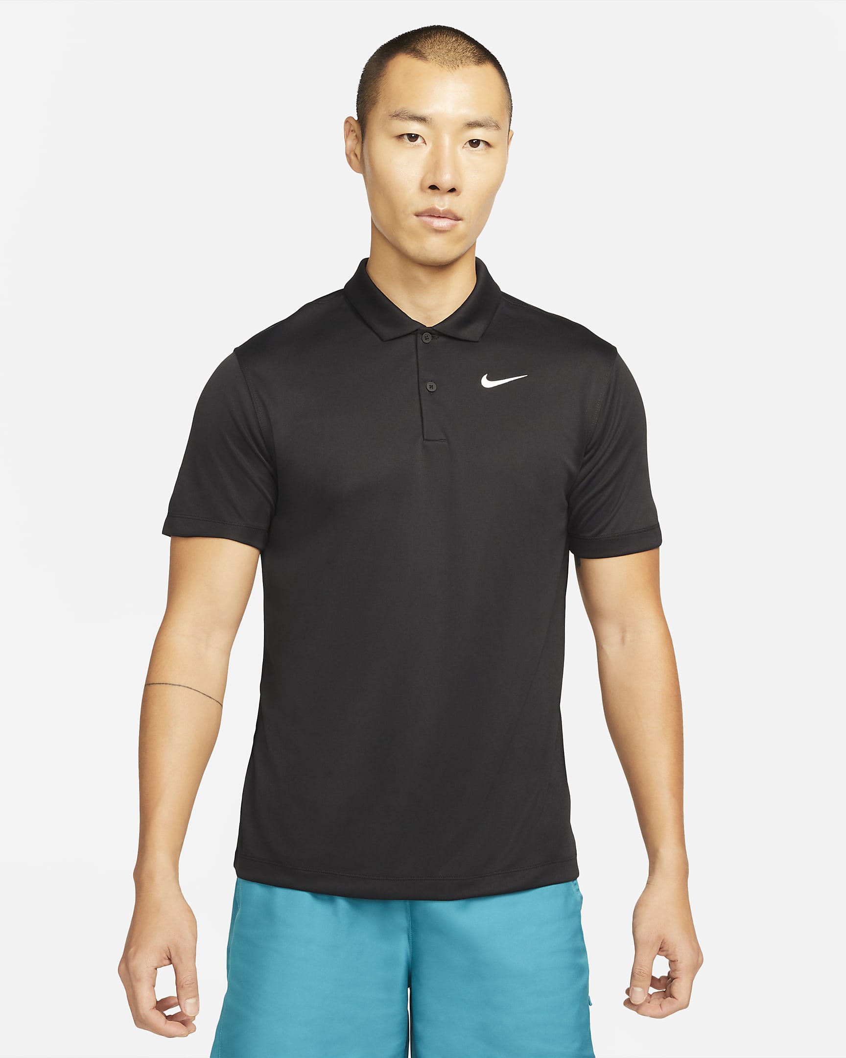 NikeCourt Dri-FIT Men's Tennis Polo - Black/White