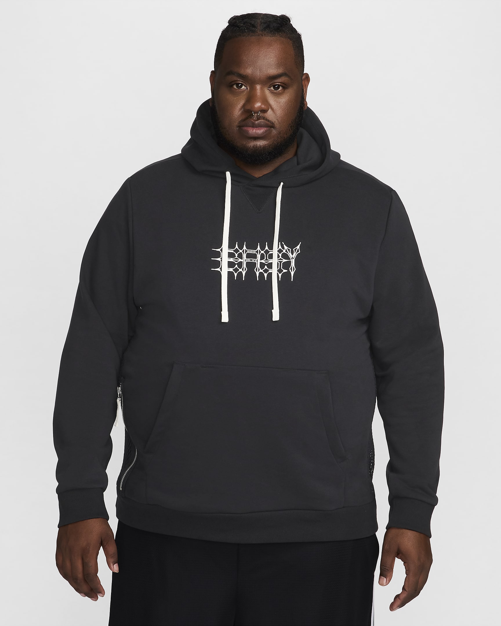 Sudadera con gorro sin cierre de básquetbol Dri-FIT Standard Issue para hombre Kevin Durant - Negro/Vela/Vela