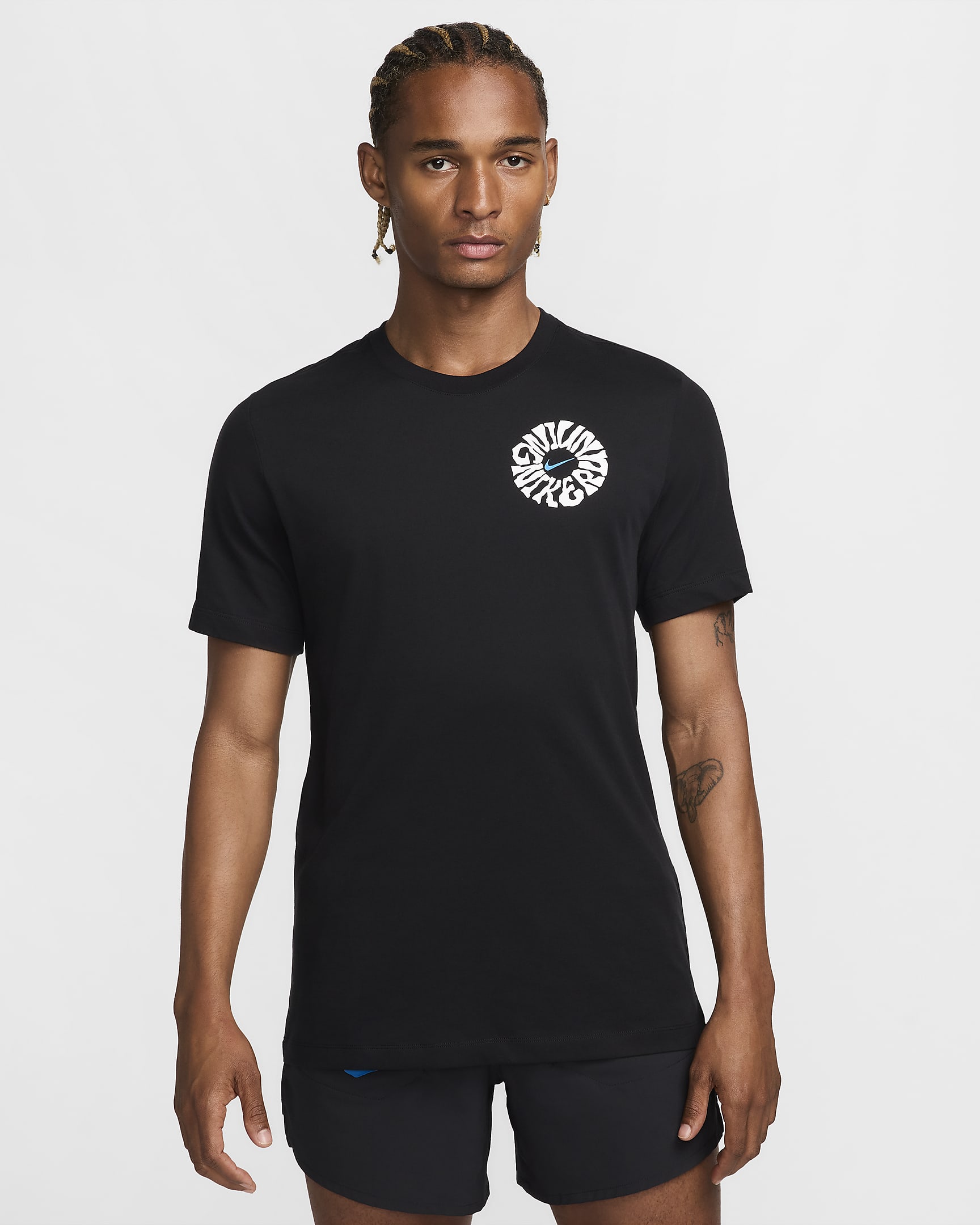 Nike Men's Dri-FIT Running T-Shirt - Black