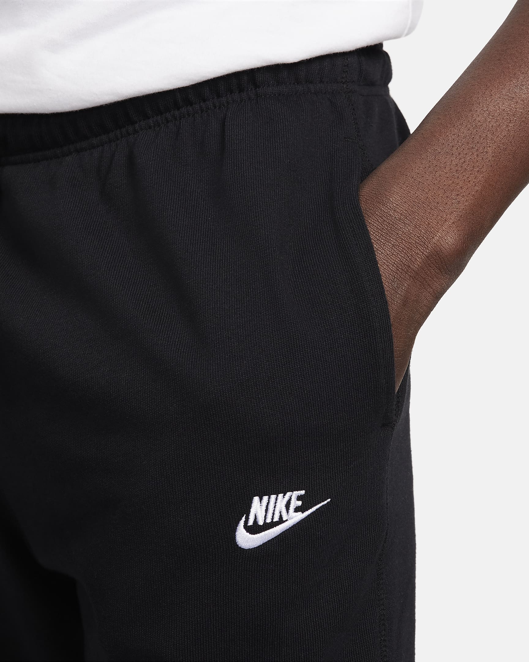 Joggers de tejido Knit para hombre Nike Club - Negro/Blanco