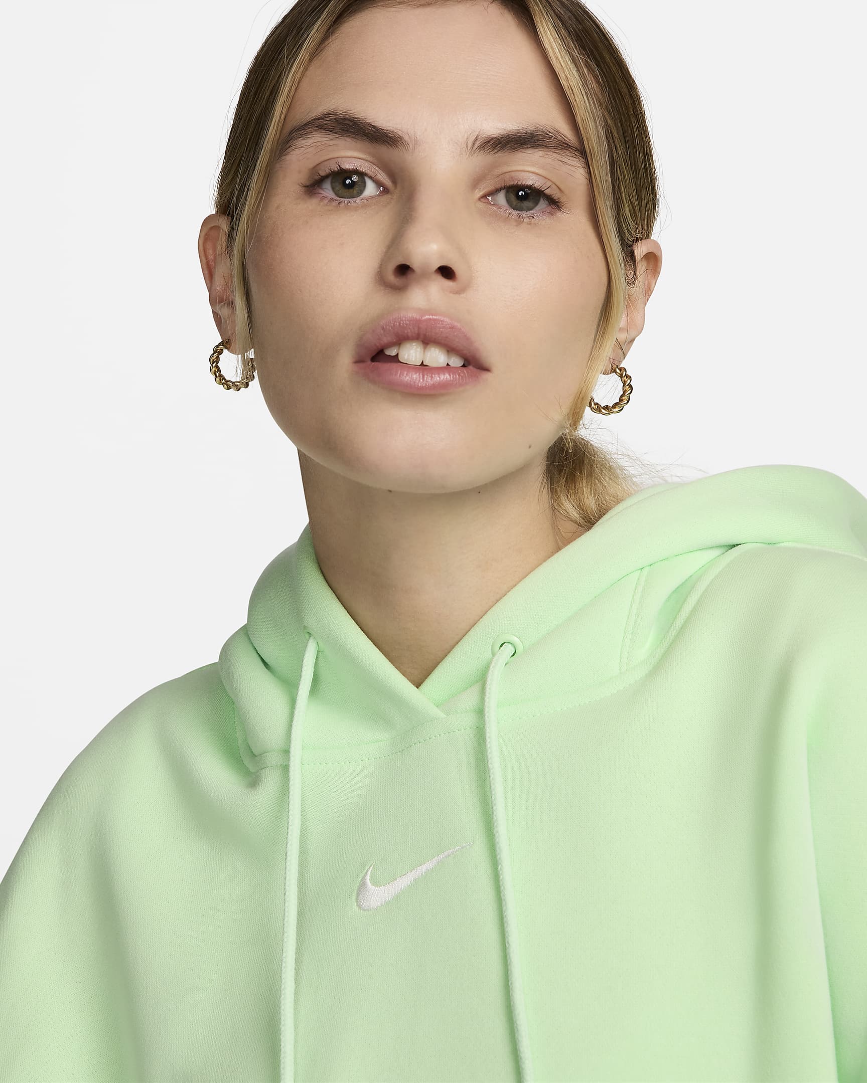 Nike Sportswear Phoenix Fleece Women's Over-Oversized Pullover Hoodie - Vapor Green/Sail