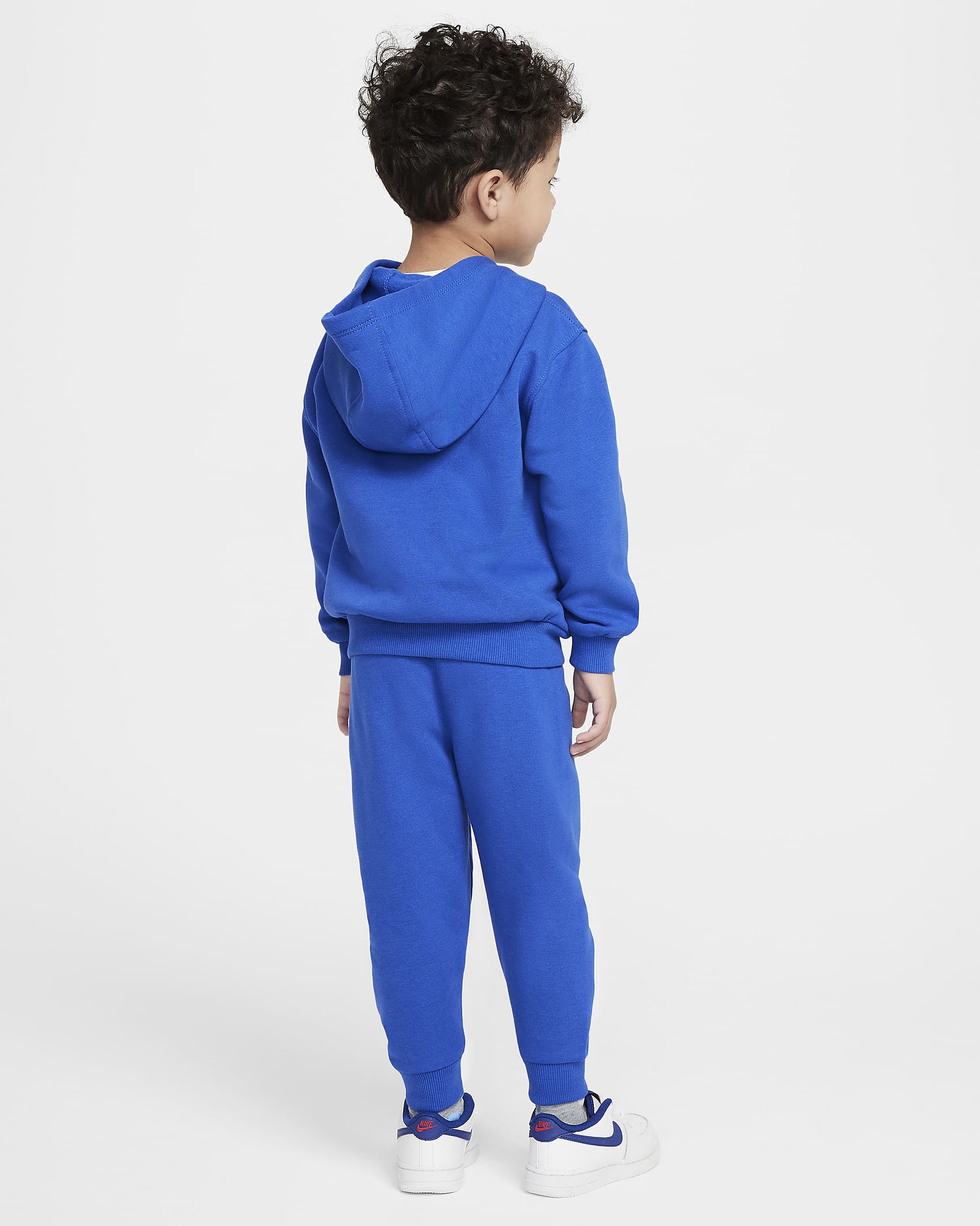 Conjunto de dos piezas de sudadera con gorro infantil Nike Full-Zip Club Set - Royal juego