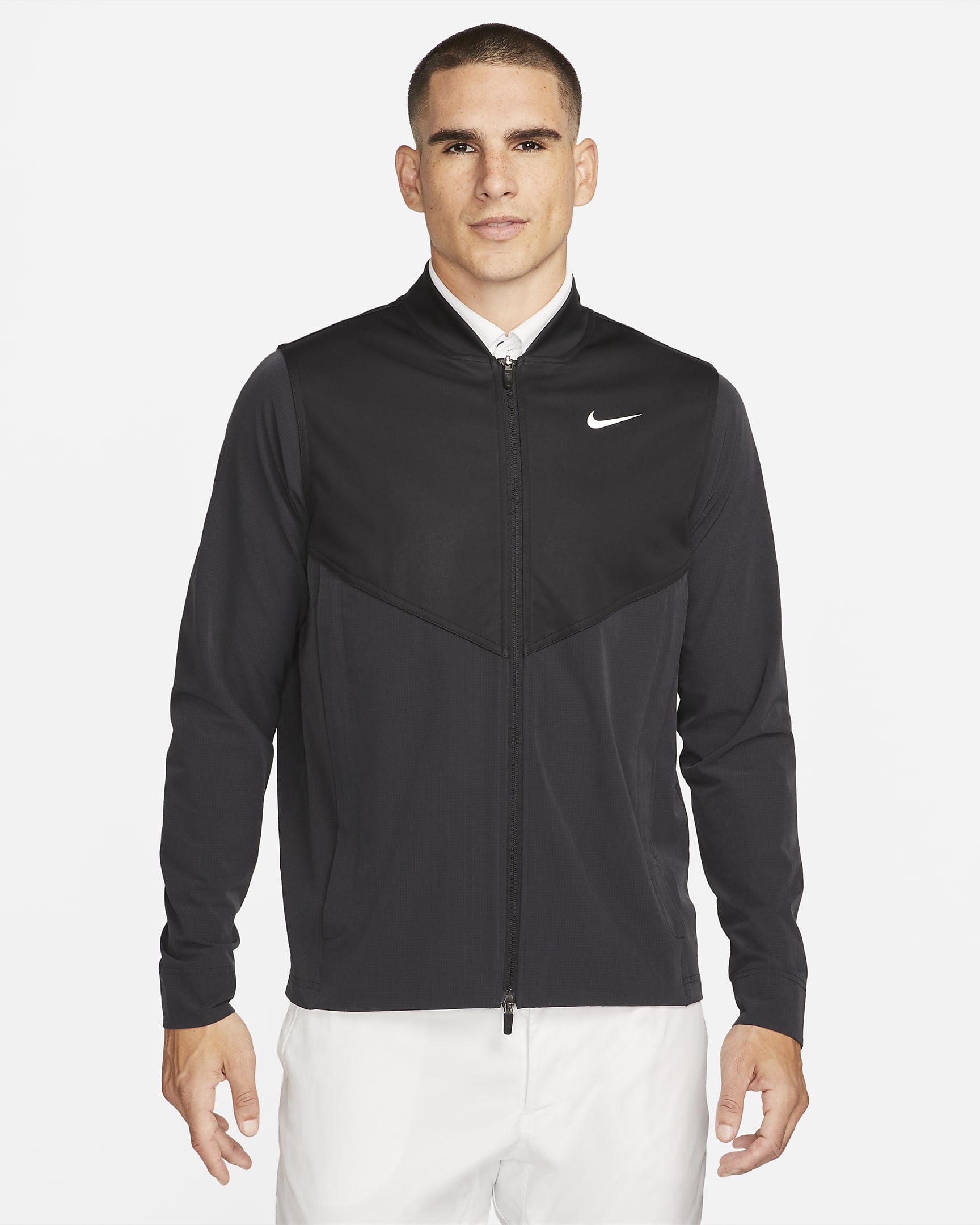 Nike Tour Essential férfi golfkabát - Fekete/Fekete/Fehér