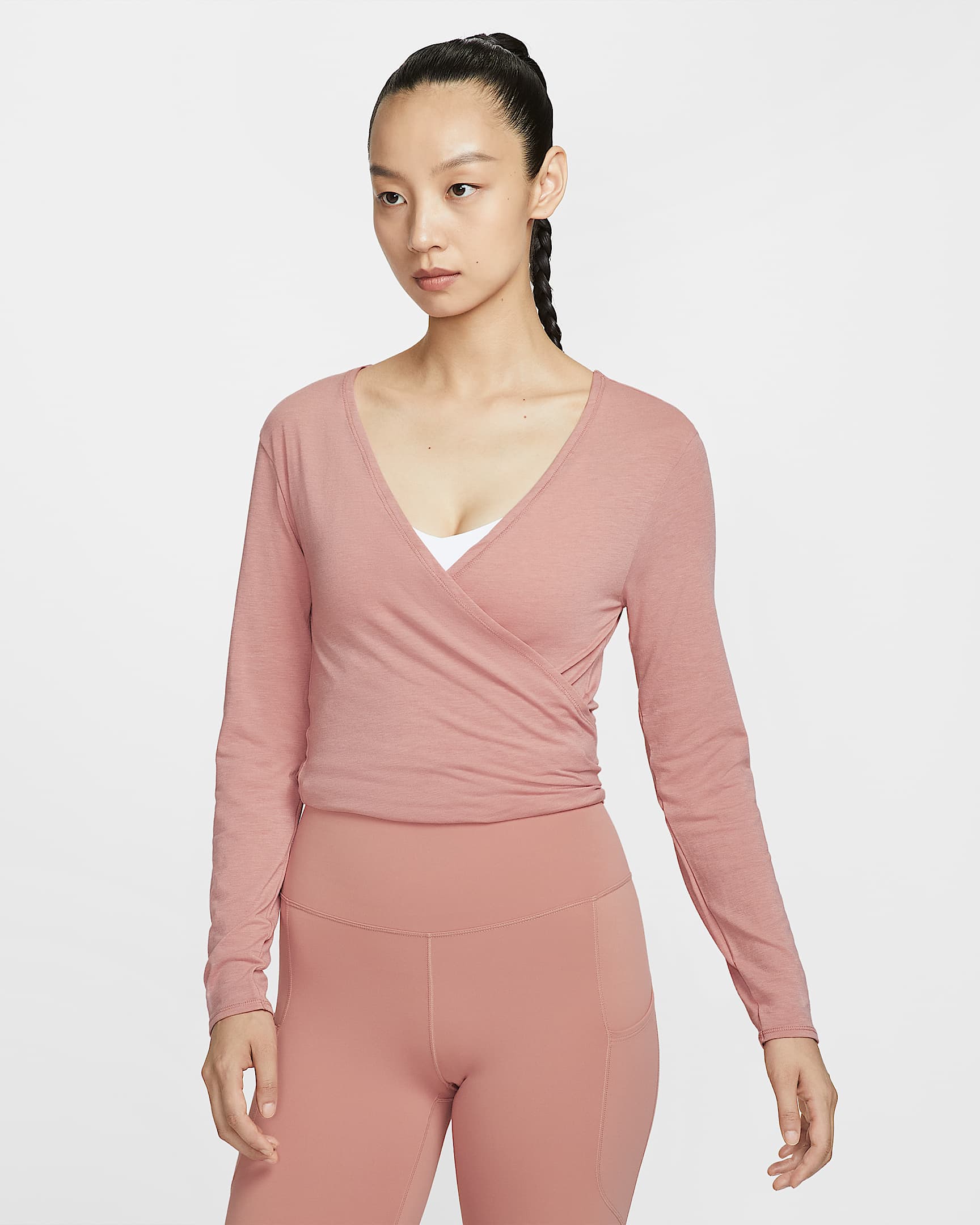 Nike One Relaxed 女款 Dri-FIT 上衣 - Rust Pink/Canyon Rust