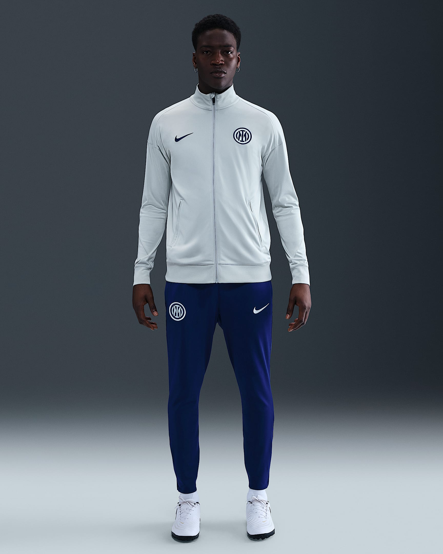 Fotbollsbyxor Inter Milan Strike Nike Dri-FIT i stickat material för män - Blue Void/Ghost Aqua/Ghost Aqua