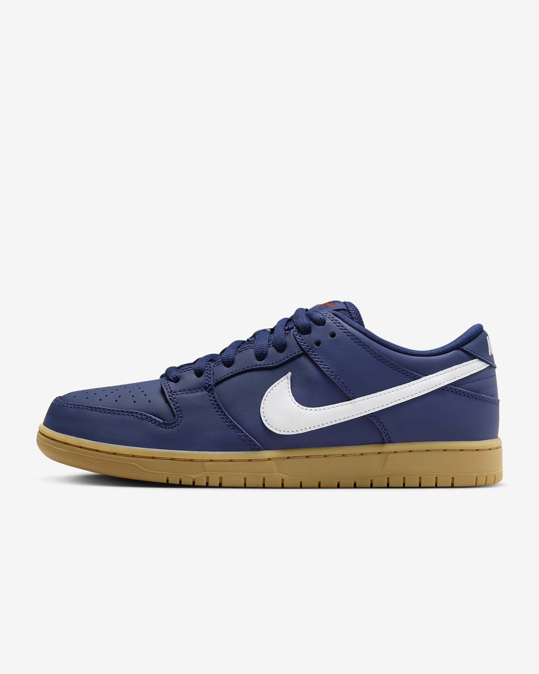 Nike SB Dunk Low Pro Skate Shoes - Navy/Navy/Gum Light Brown/White