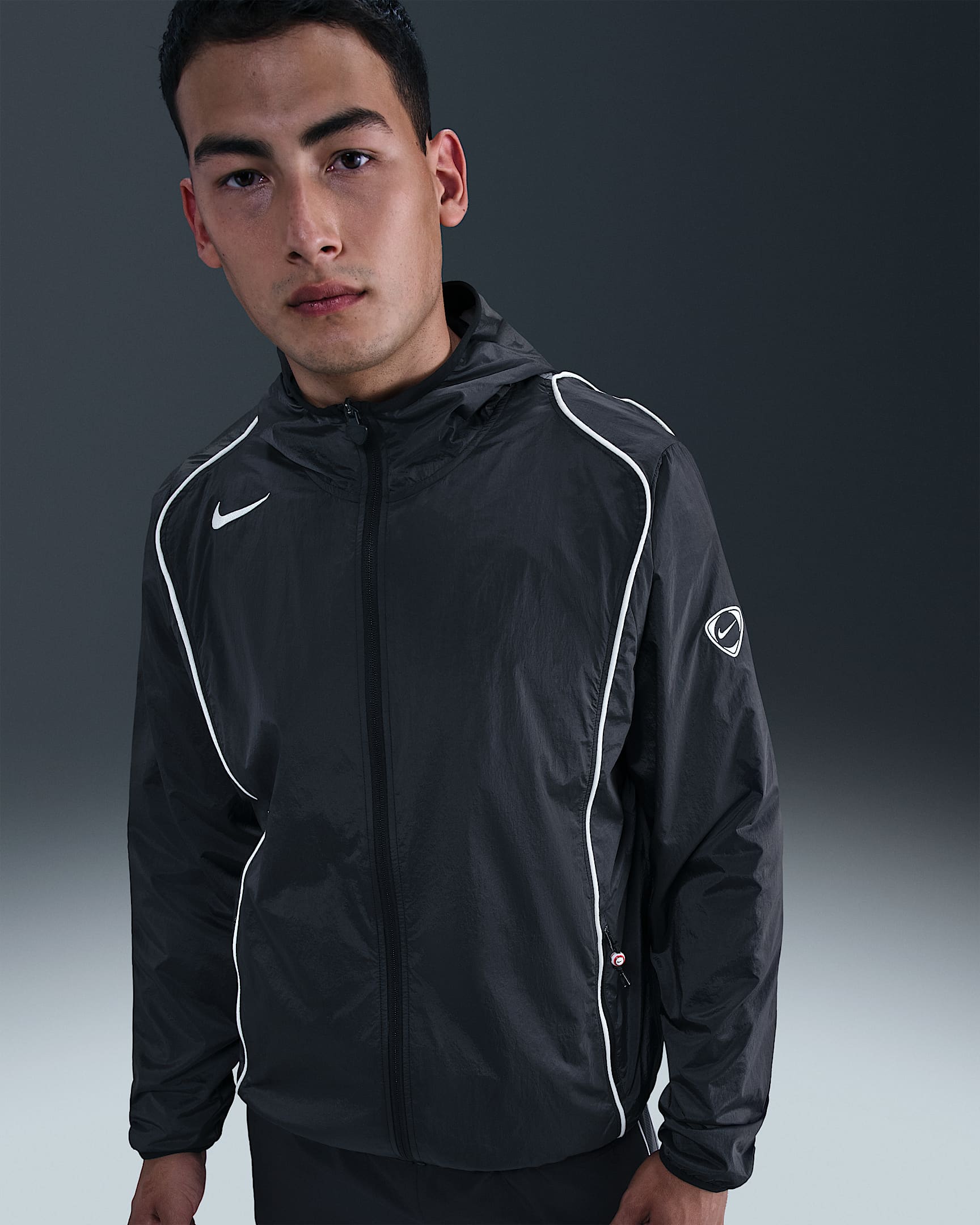 Nike Total 90 Men's Repel Football Full-Zip Jacket - Black/Light Smoke Grey/Sail/Sail