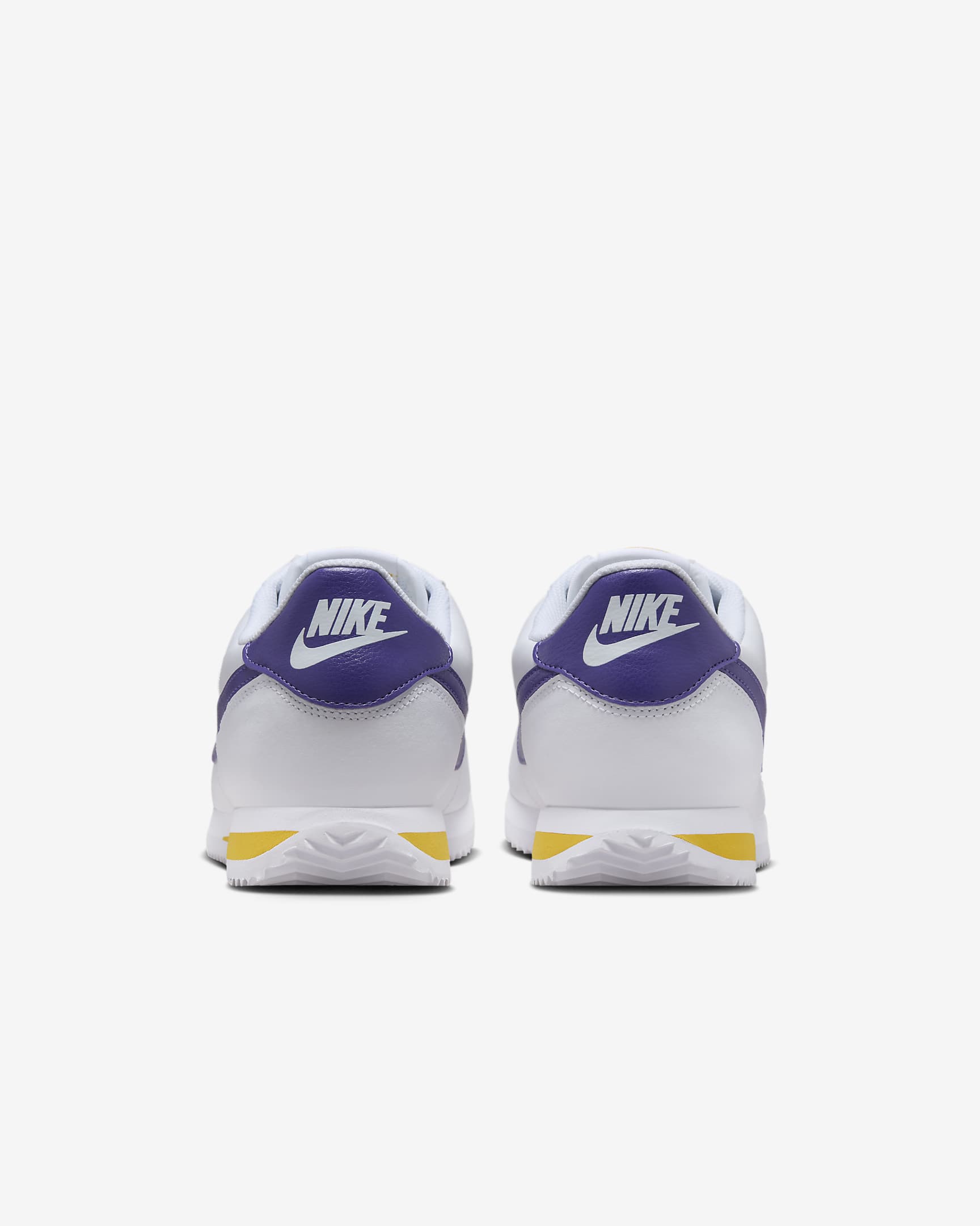 Nike Cortez 男鞋 - 白色/Varsity Maize/Varsity Purple