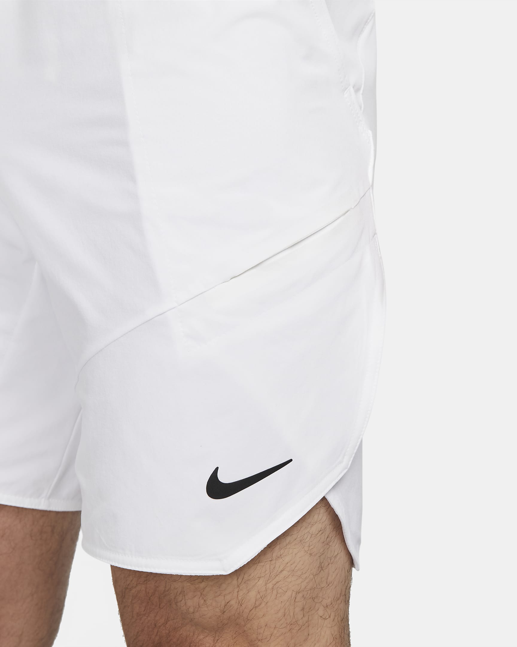 NikeCourt Dri-FIT Advantage Men's Tennis Shorts - White/Black