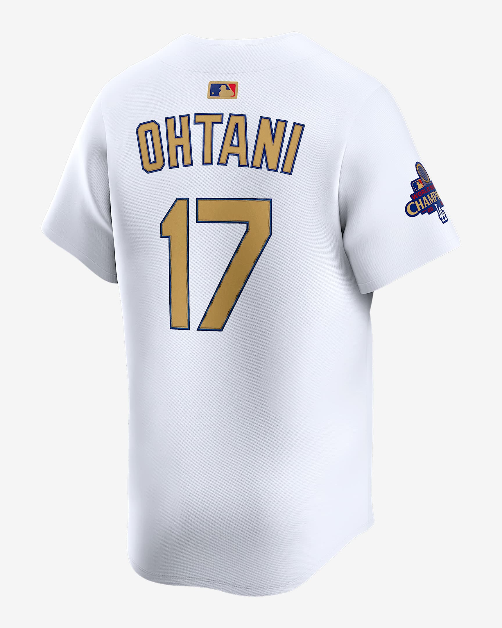 大谷 翔平 ロサンゼルス ドジャース 2024 ワールド シリーズ チャンピオンズ ゴールド メンズ ナイキ Dri-FIT ADV MLB リミテッド ユニフォーム - ホワイト