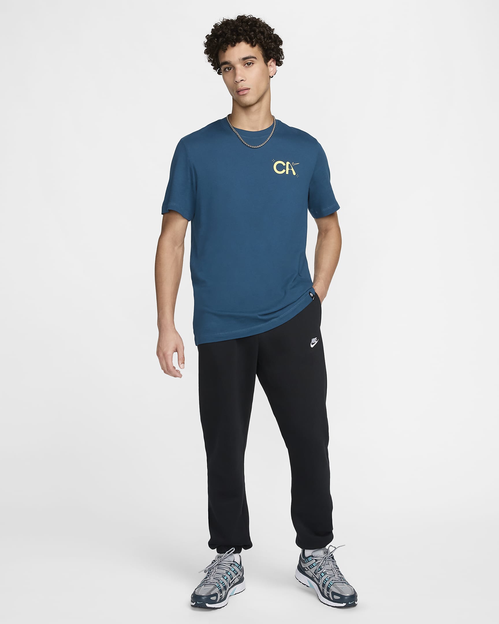 Playera de fútbol Nike con gráfico para hombre Club América - Azul valeriana