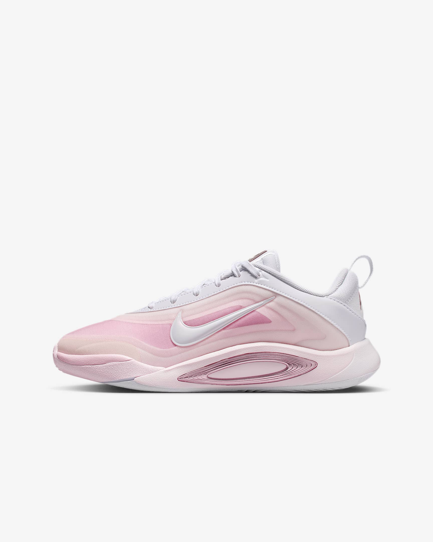 A'One A'ja Wilson Big Kids' Basketball Shoes - White/Prism Pink/Pink Ice/Perfect Pink
