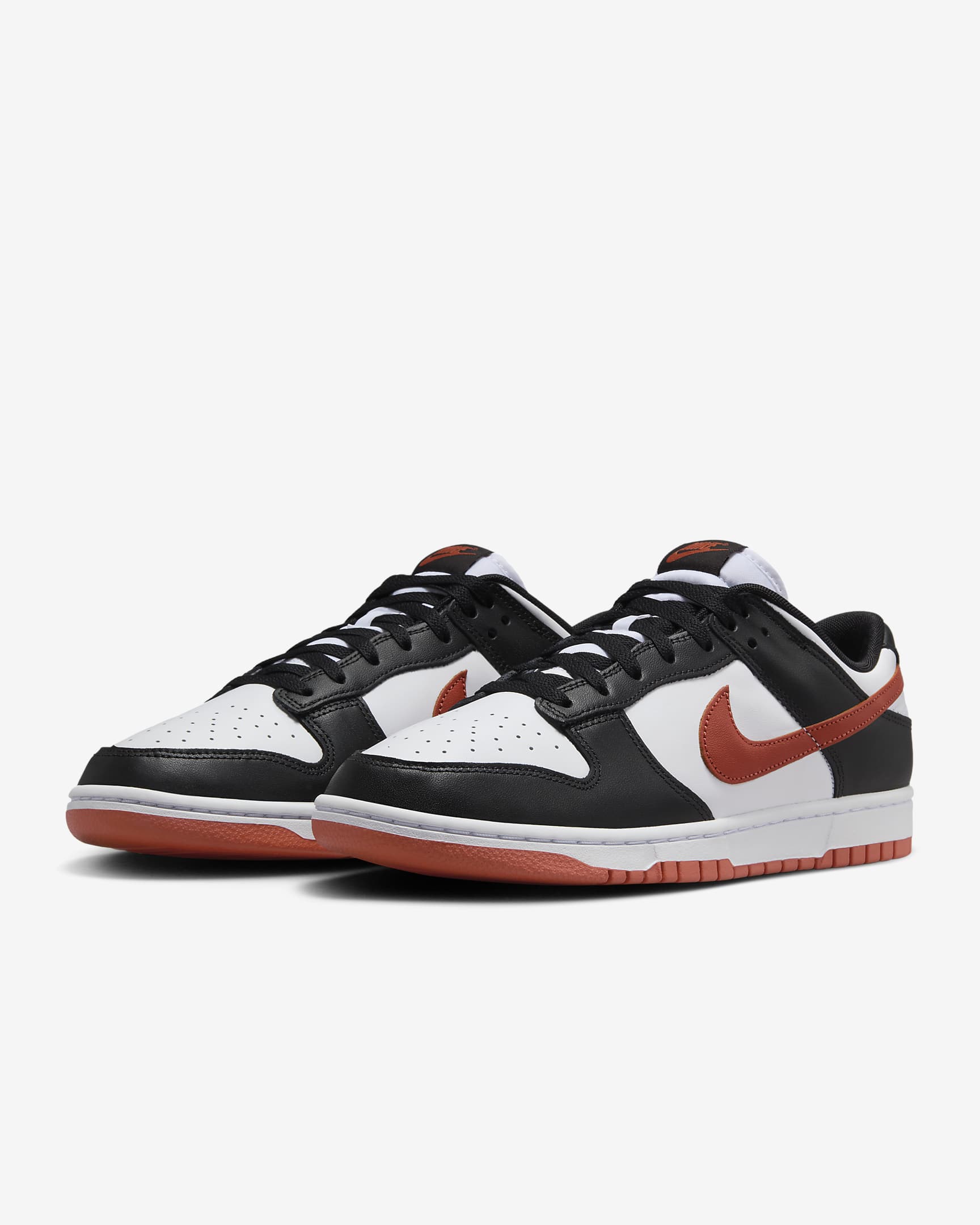 Nike Dunk Low Retro Men's Shoes - White/Black/Dragon Red