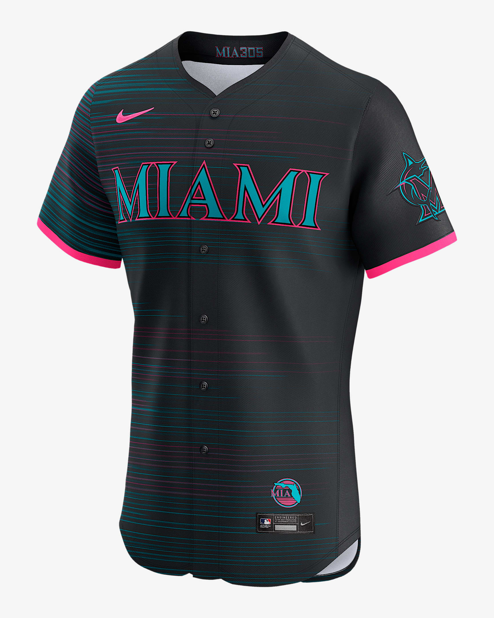 Miami Marlins City Connect Men's Nike Dri-FIT ADV MLB Elite Jersey - Black