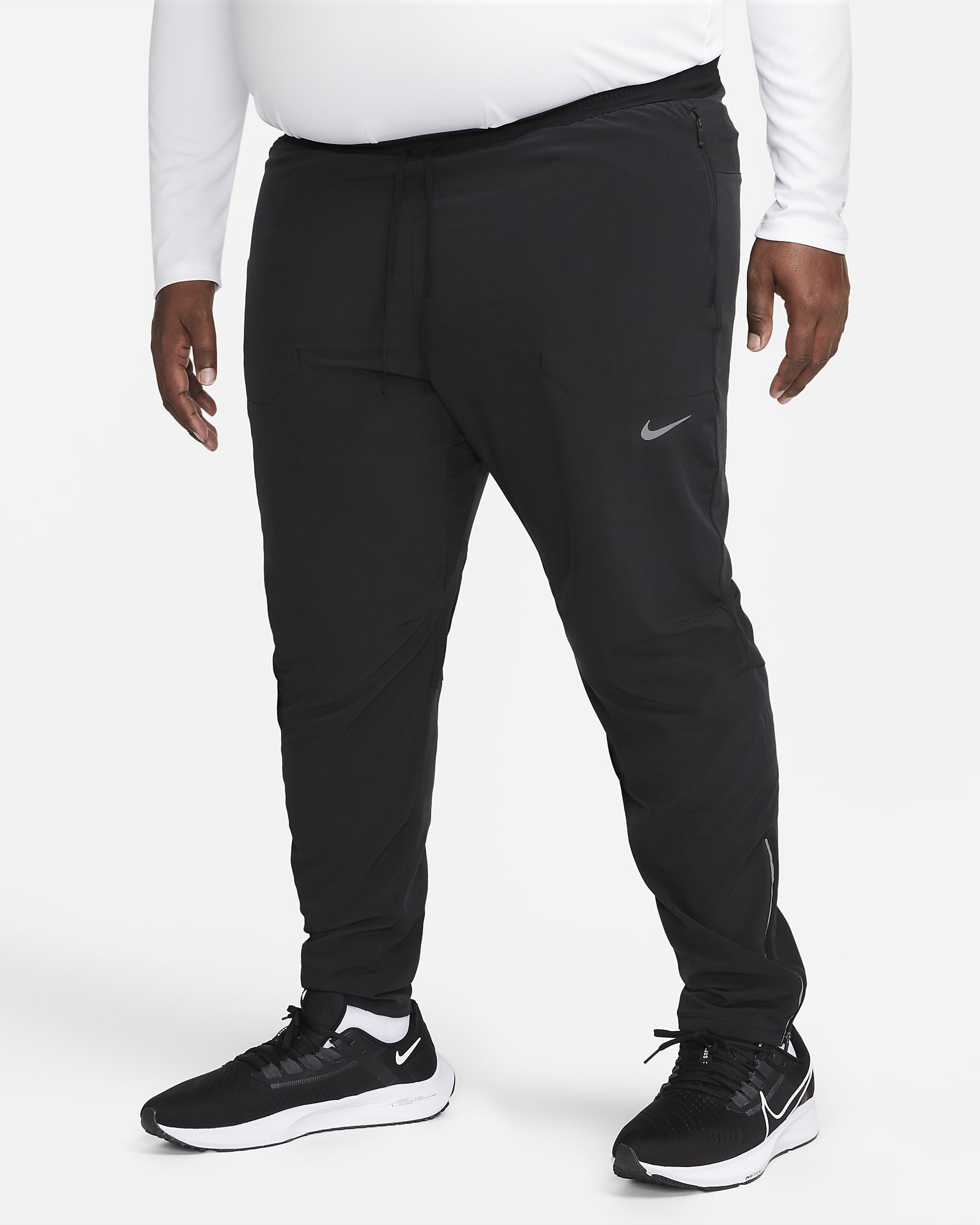 Męskie spodnie do biegania z tkaniny Nike Dri-FIT Phenom - Czerń