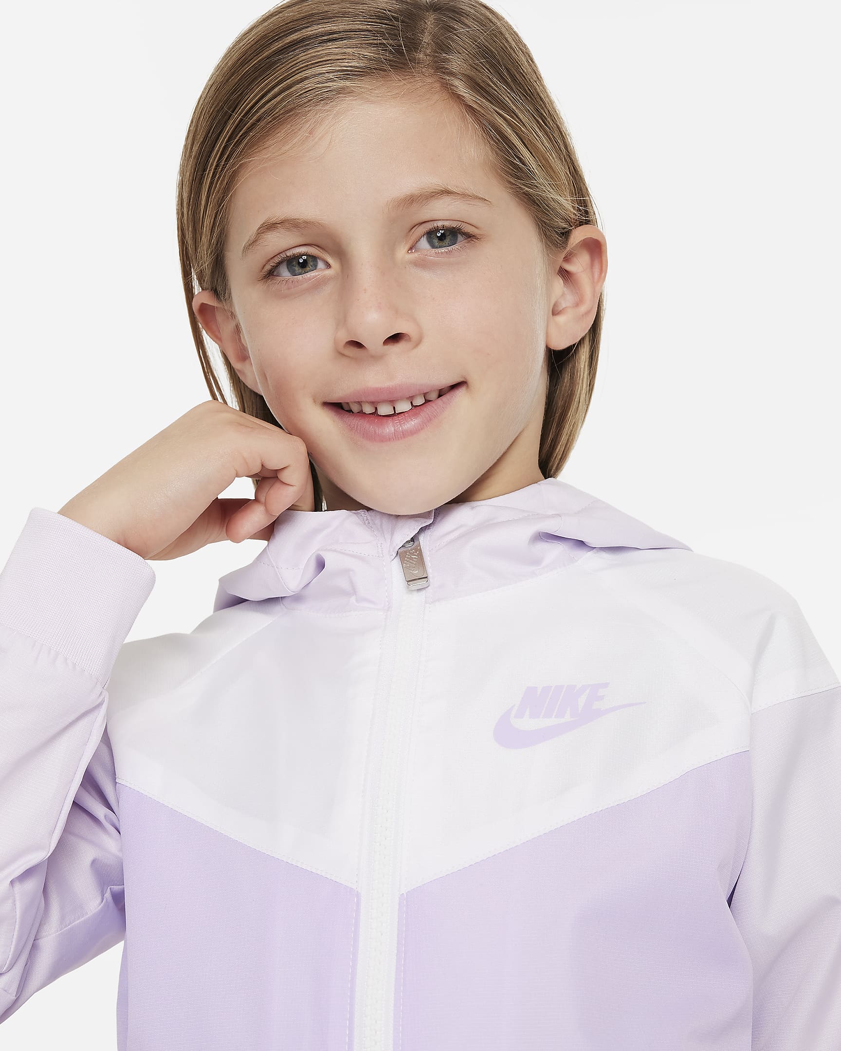 Nike Sportswear Windrunner Little Kids' Full-Zip Jacket - Lilac Bloom