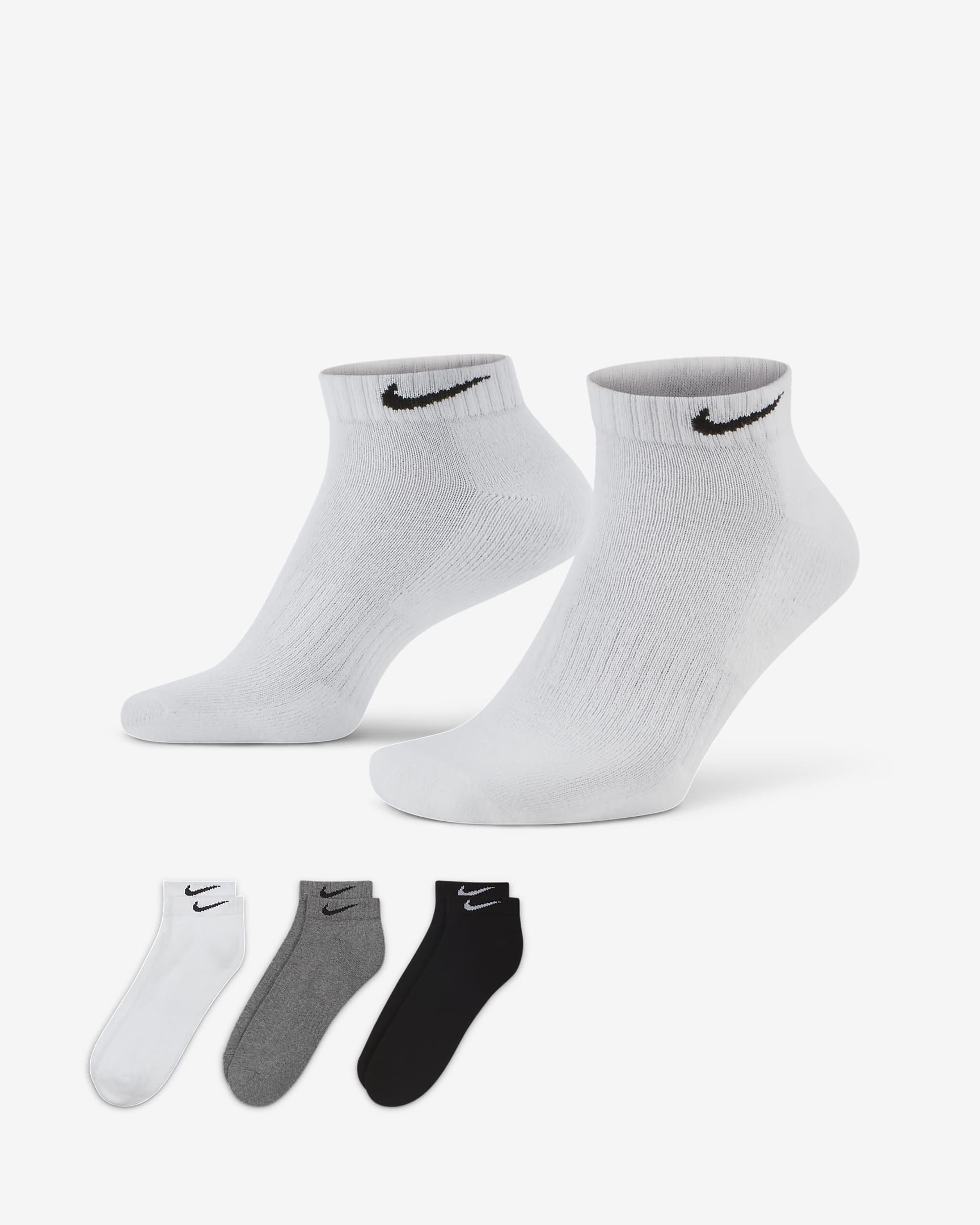 Nike Everyday Cushioned Training Low Socks (3 Pairs) - Multi-Color