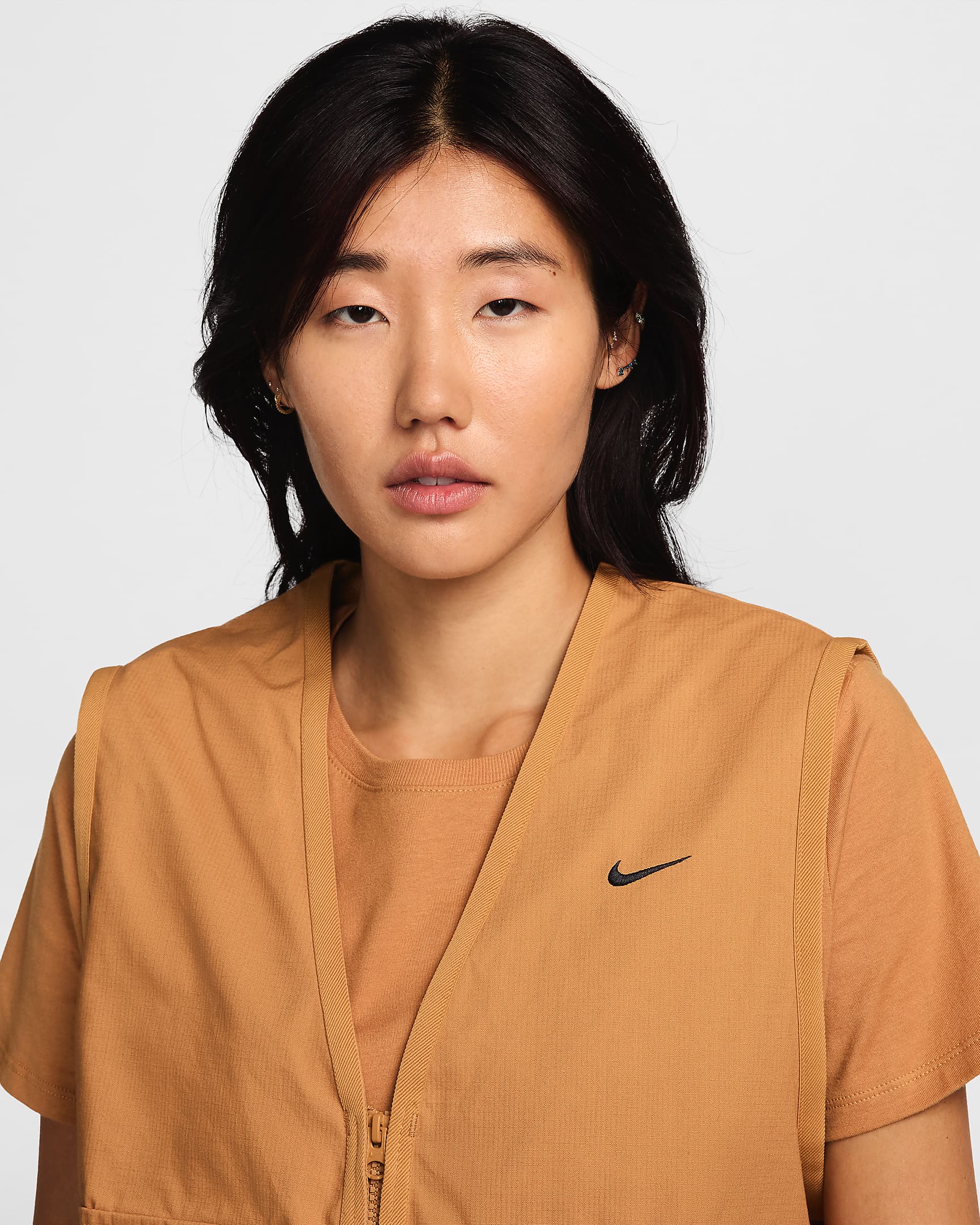 Nike Sportswear Essential Women's Loose Woven Cargo Vest - Flax/Black