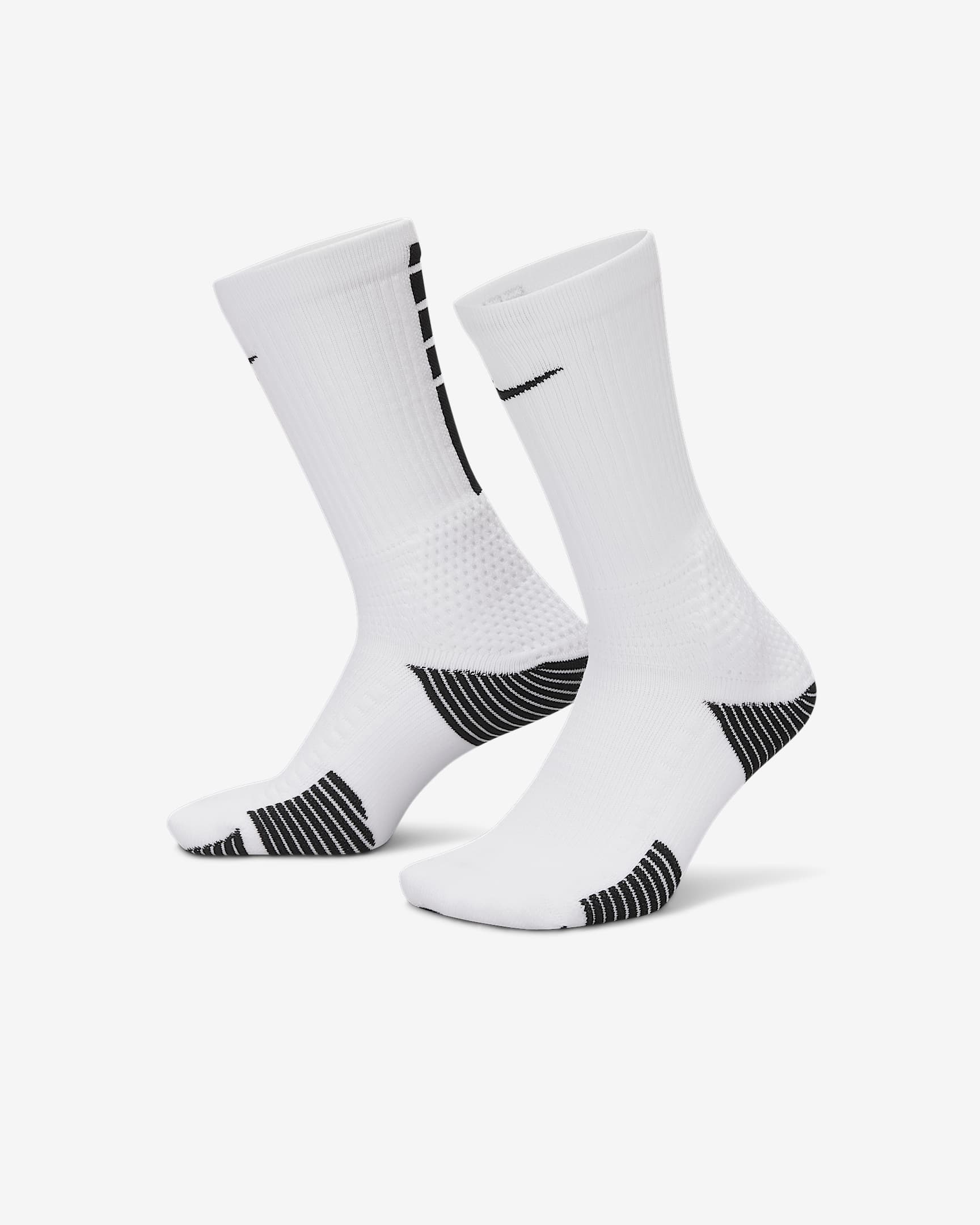 Calcetas acolchadas Nike Elite 2.0 (1 par) - Blanco/Negro/Negro