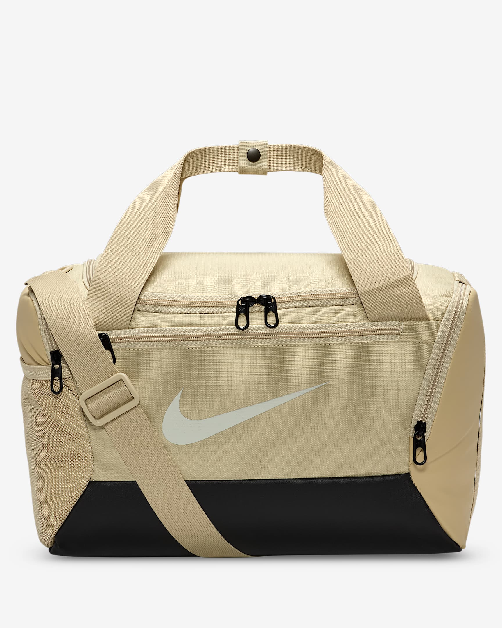 Nike Brasilia 9.5 Training Duffel Bag (Extra-Small, 25L) - Desert Khaki/Black/Sail
