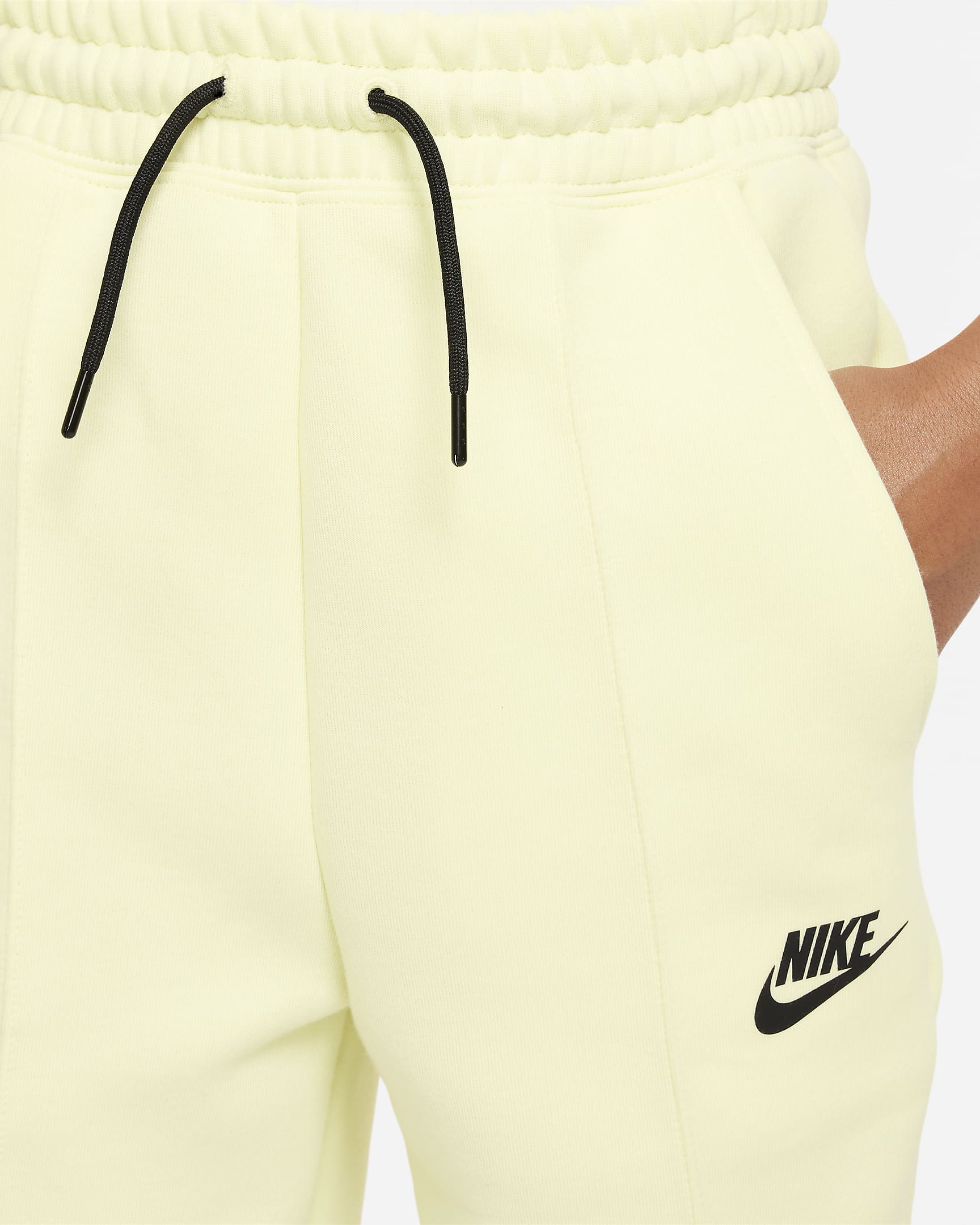 Nike Sportswear Tech Fleece Big Kids' (Girls') Joggers - Luminous Green/Black/Black