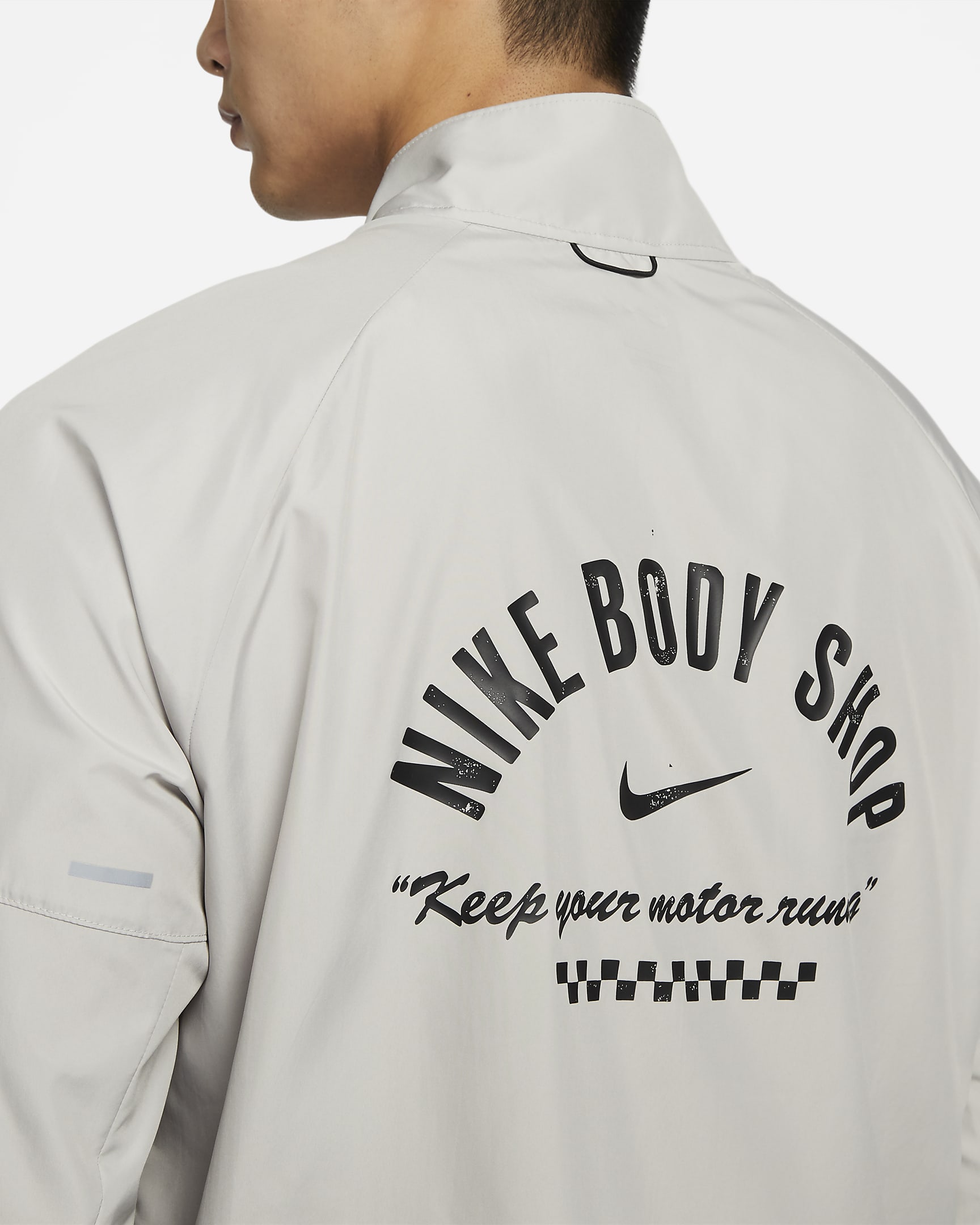 Nike Dri-FIT Miler Men's Running Jacket - Light Iron Ore/Summit White