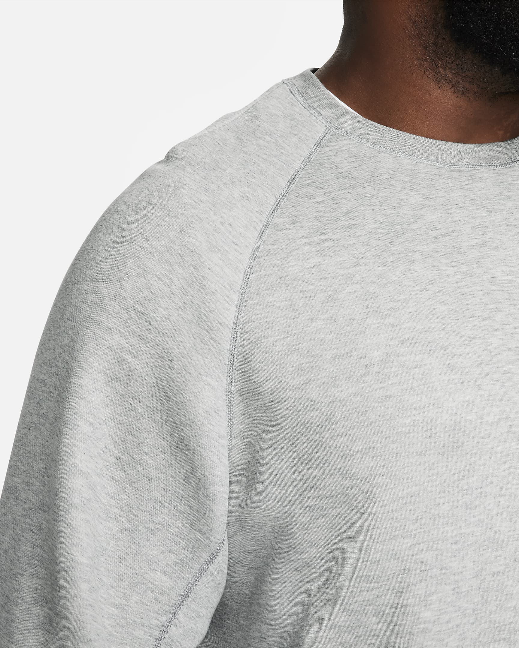 Nike Sportswear Tech Fleece Men's Crew - Dark Grey Heather/Black