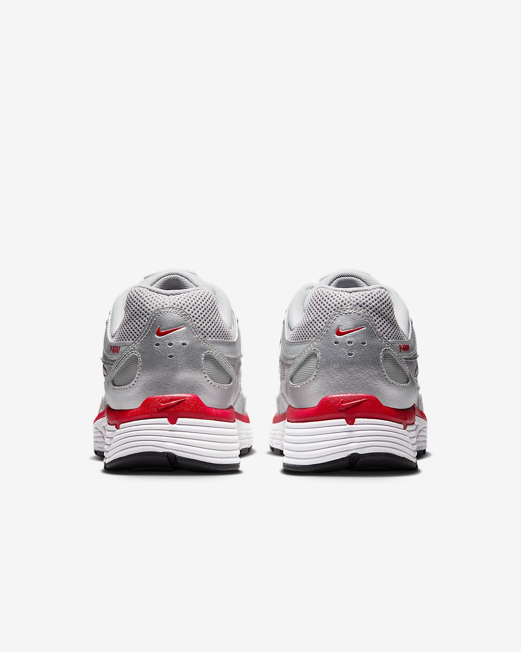 Nike P-6000 Shoes - Metallic Silver/Flat Silver/Cool Grey/Gym Red