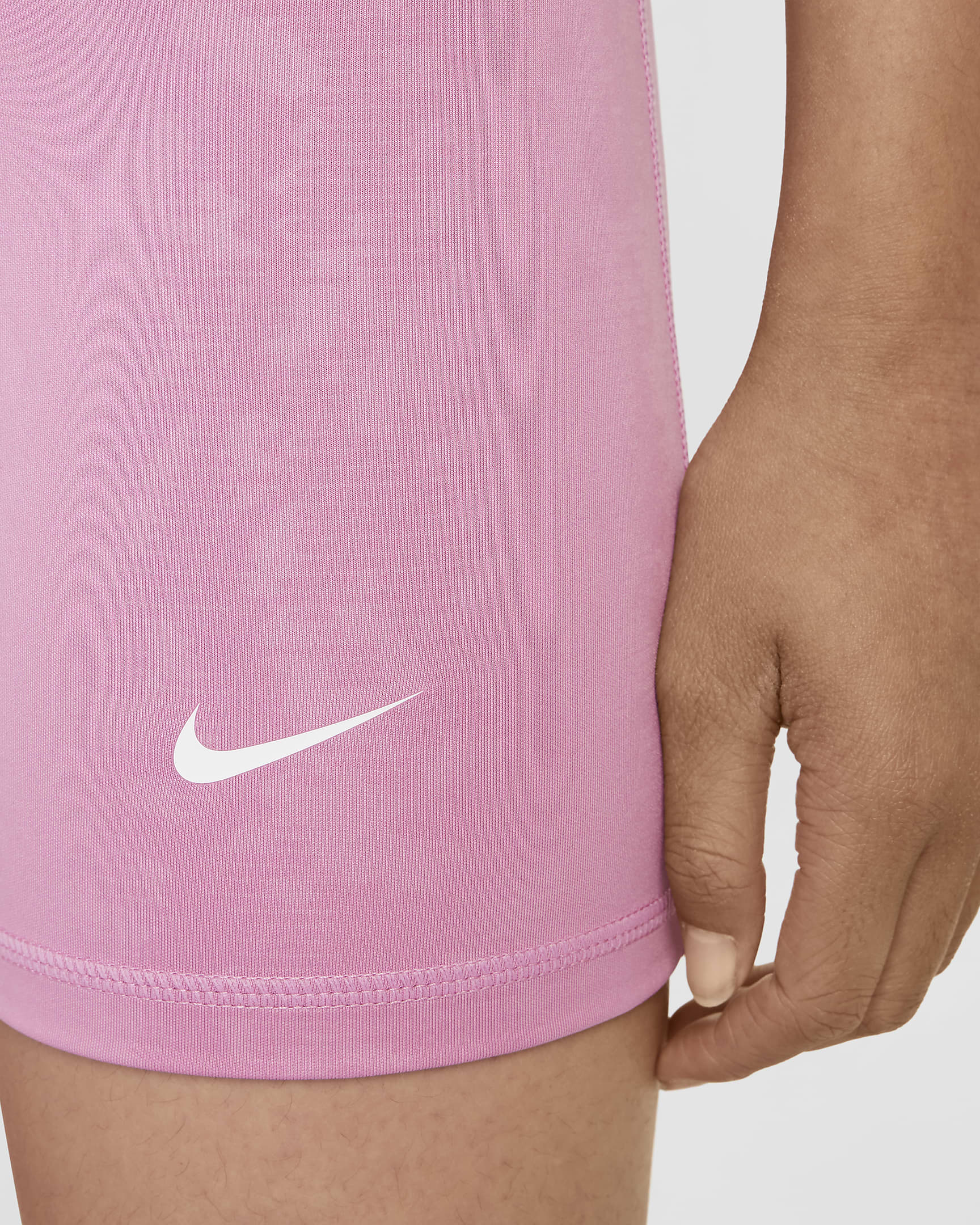 Nike Pro Girls' Dri-FIT 7.5cm (approx.) Shorts - Magic Flamingo/Light Wild Mango/White