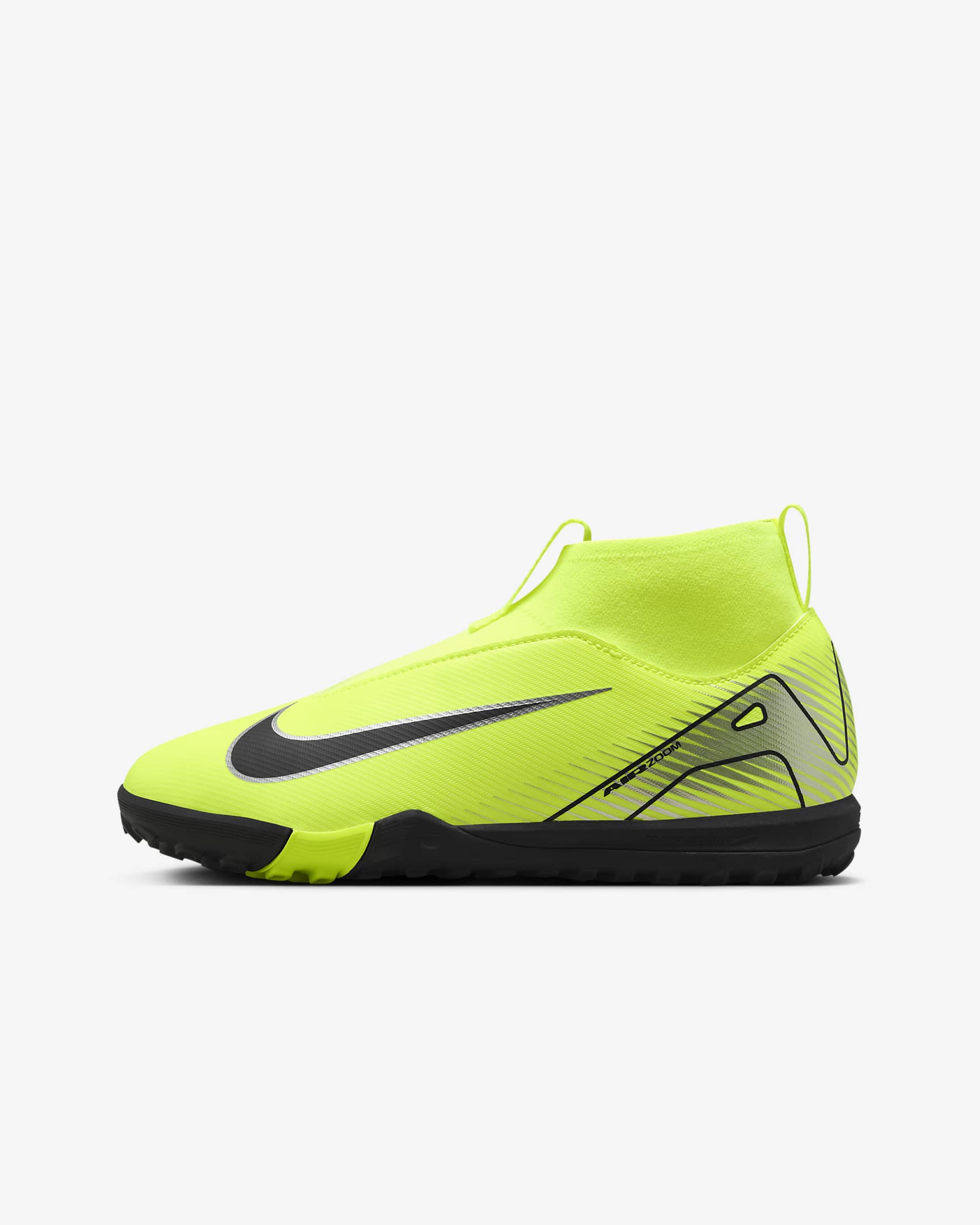 Chaussure de foot montante pour surface synthétique Nike Jr. Mercurial Superfly 10 Academy pour enfant/ado - Volt/Noir