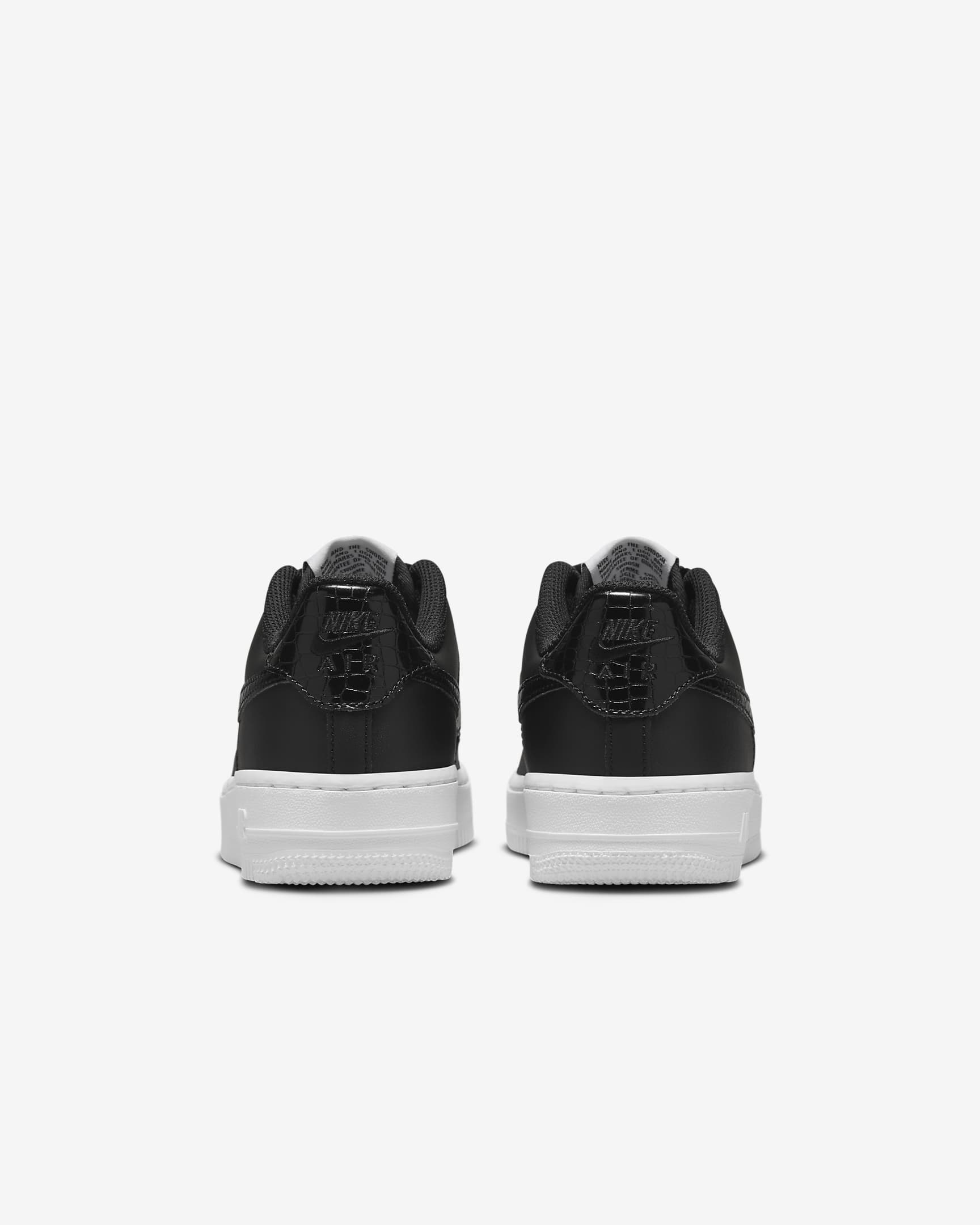 Nike Air Force 1 LV8 Big Kids' Shoes - Black/White/Black