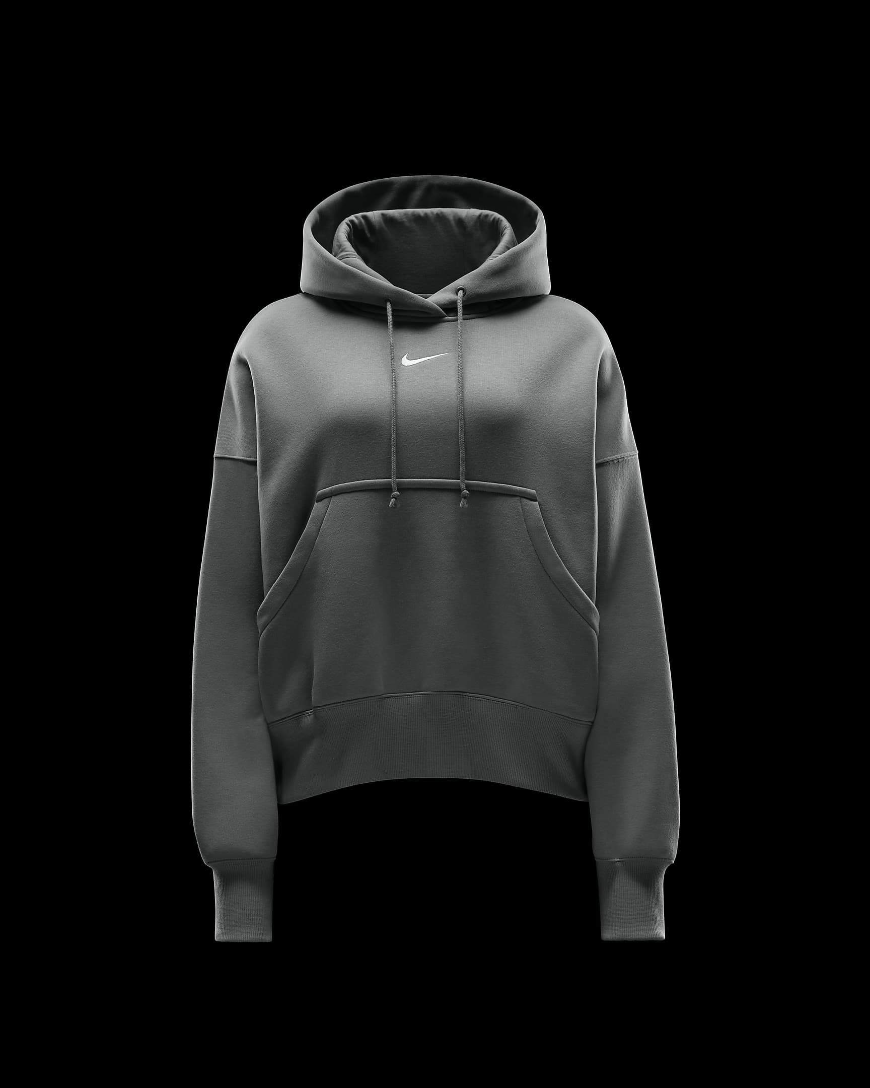 Ekstra overdimensioneret Nike Sportswear Phoenix Fleece-pullover-hættetrøje til kvinder - Light Army/Sail