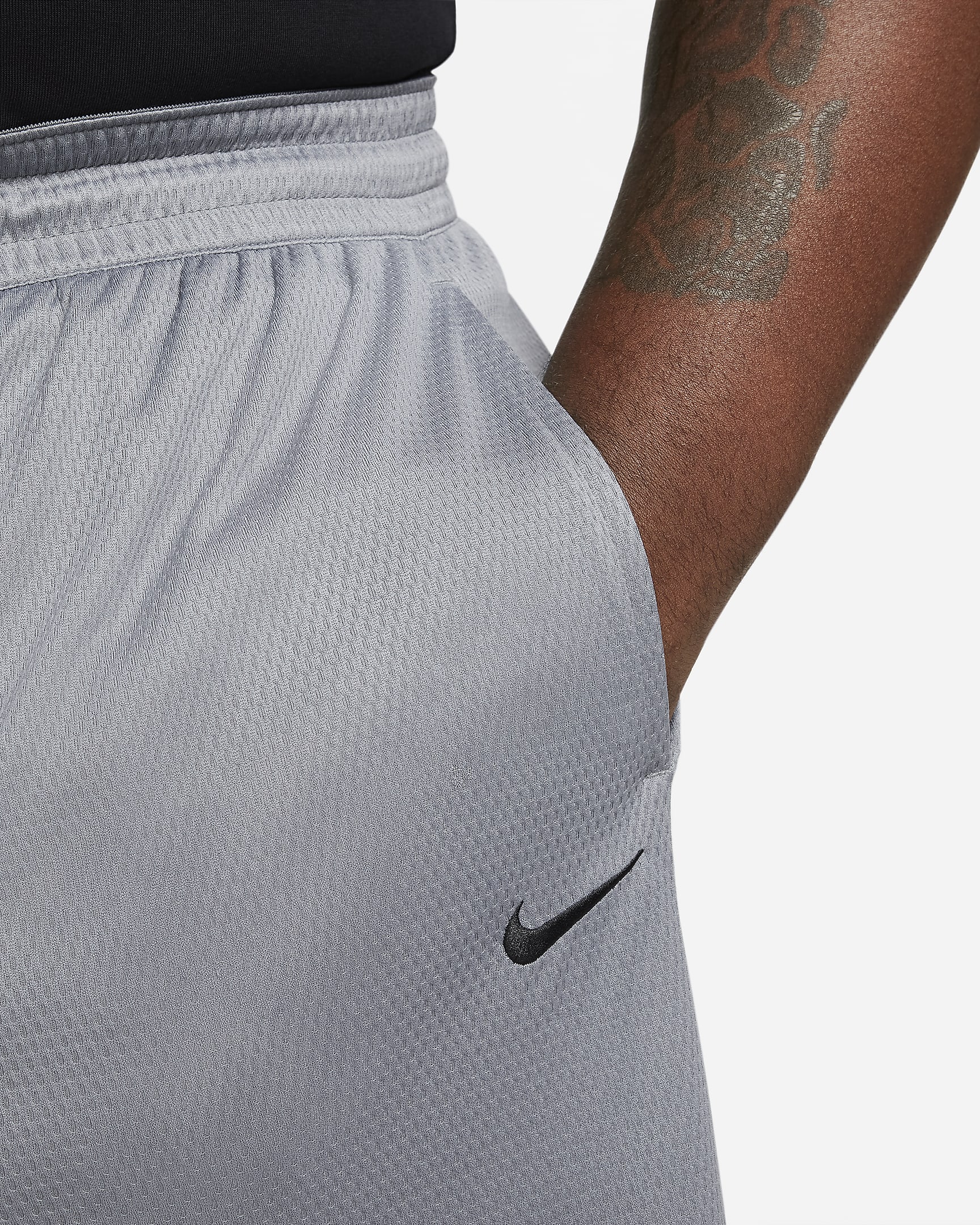 Nike Icon Dri-FIT-basketshorts til herre (28 cm) - Cool Grey/Cool Grey/Svart