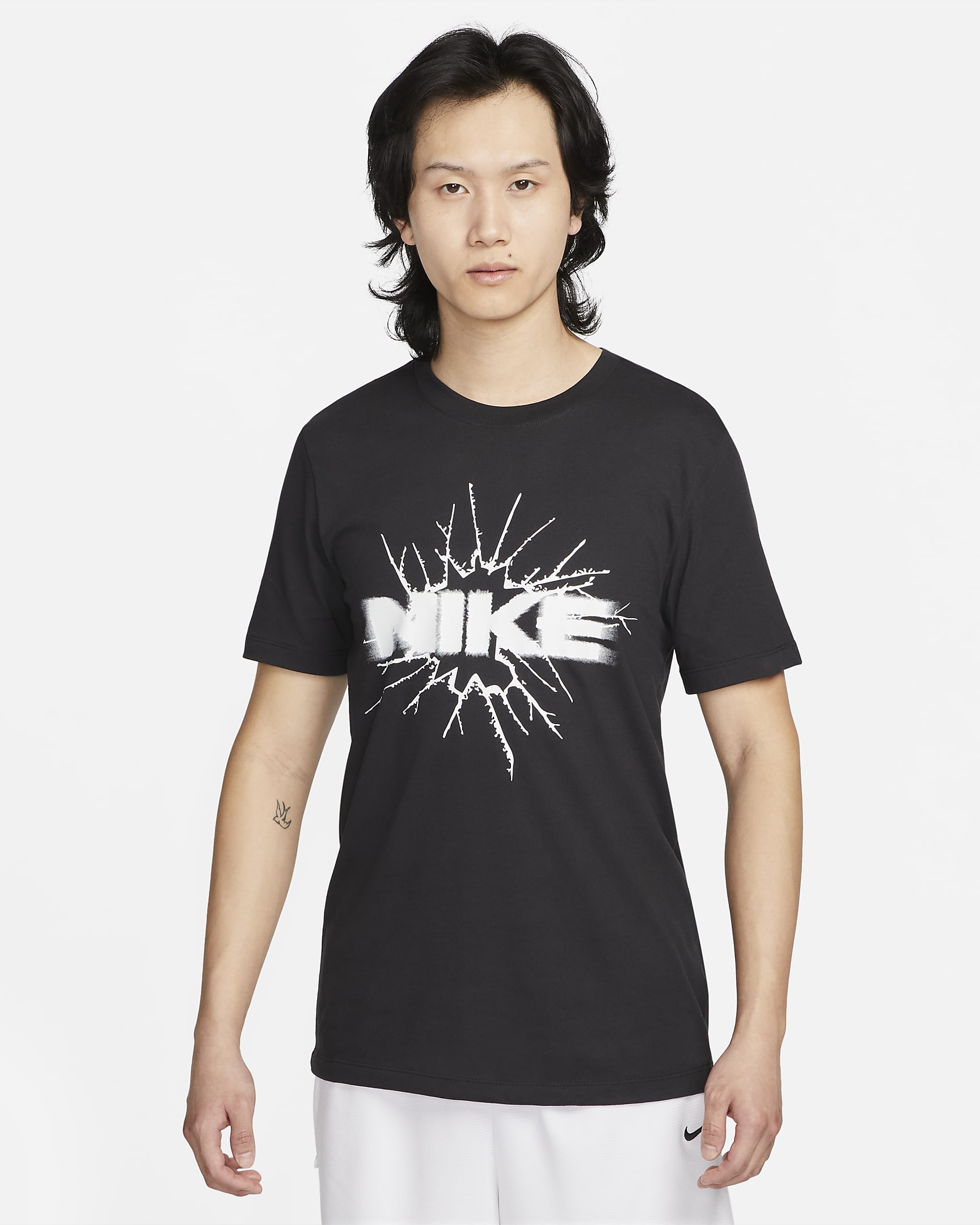 เสื้อยืดบาสเก็ตบอลผู้ชาย Nike Dri-FIT - ดำ