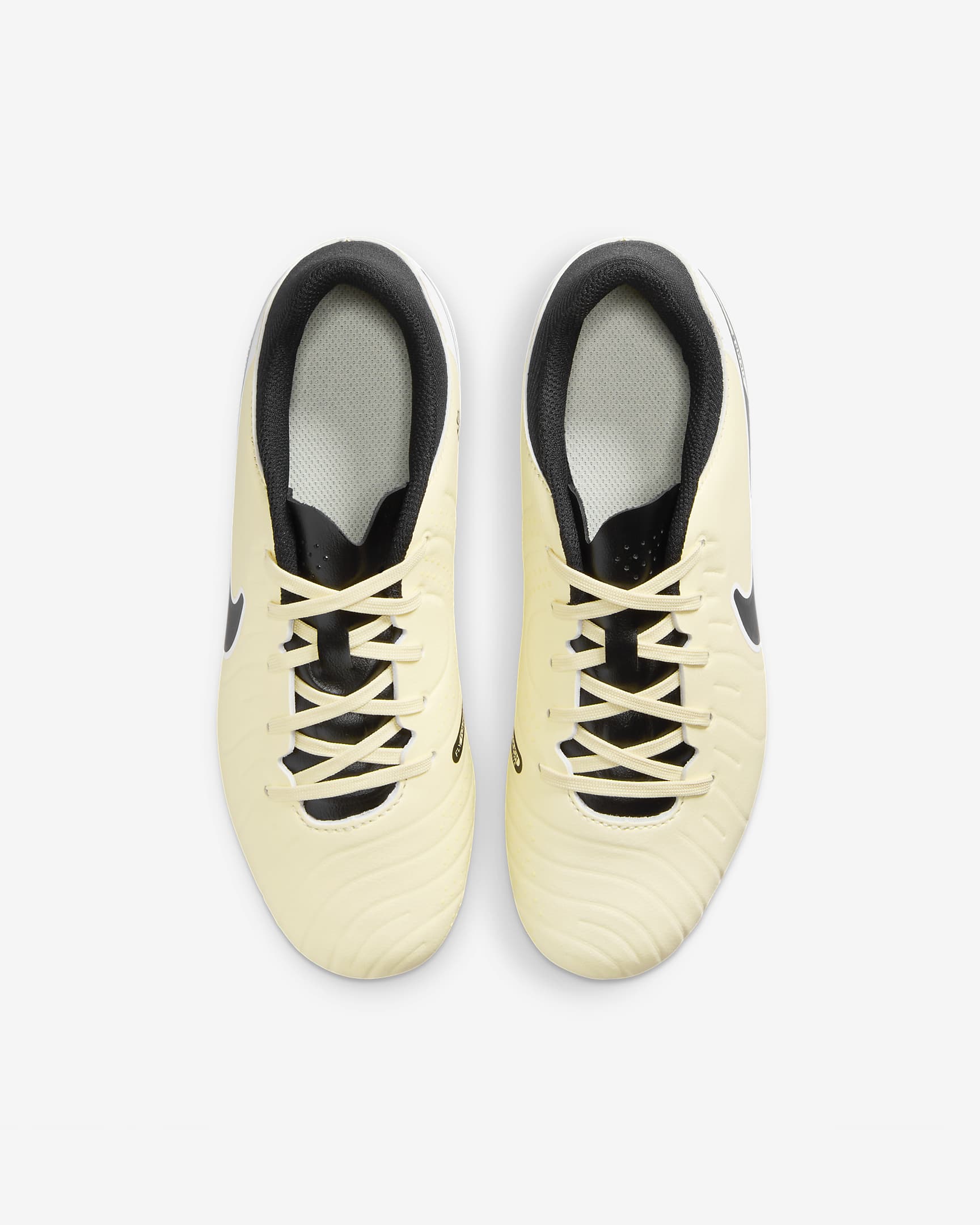 Nike Jr. Tiempo Legend 10 Academy Little/Big Kids' Hard-Ground Low-Top Soccer Cleats - Lemonade/Metallic Gold Coin/Black