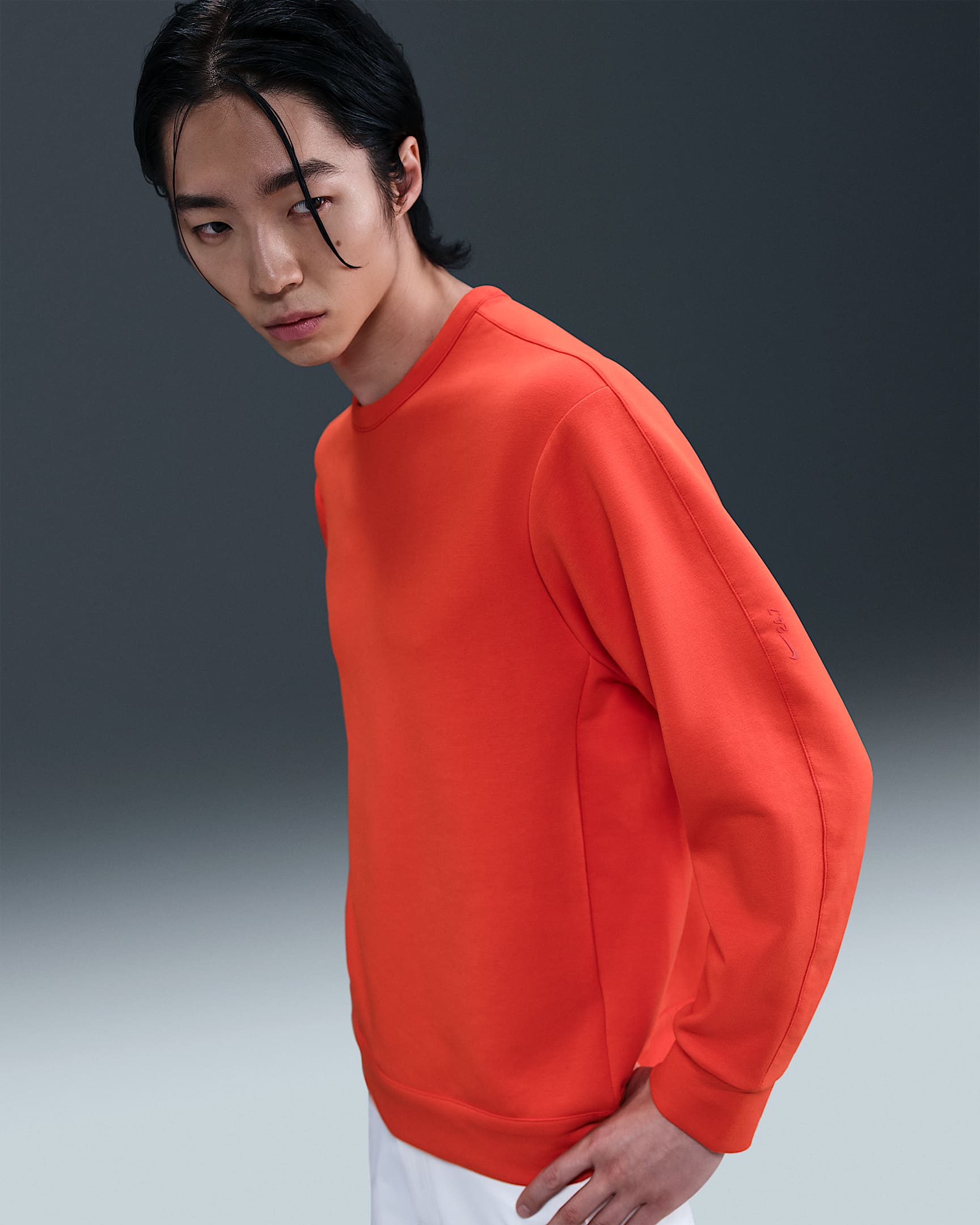 나이키 24.7 임파서블리소프트 남성 드라이 핏 크루 - 피칸테 레드/미스틱 레드