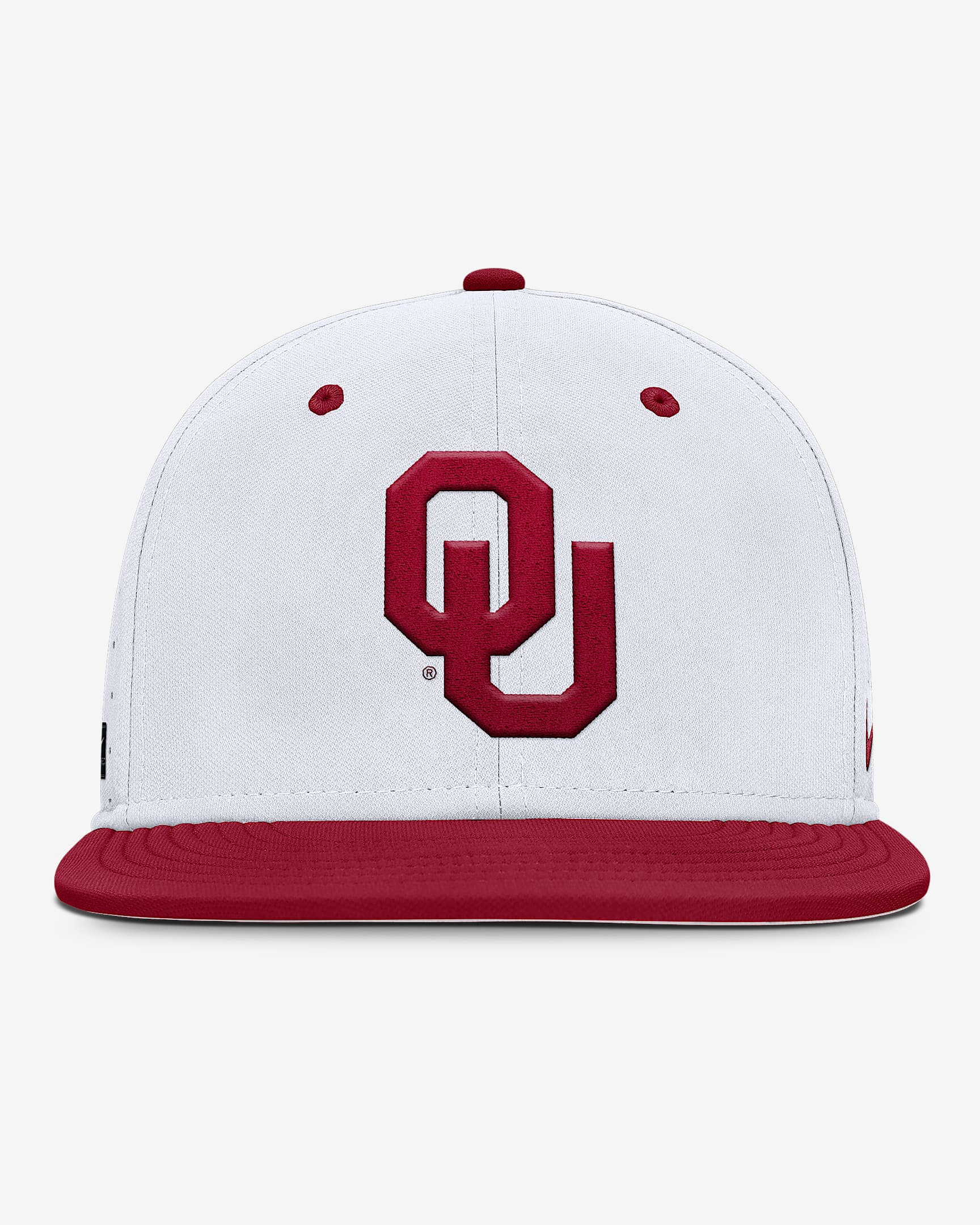 Oklahoma Sooners Dugout True Men’s Nike Dri-FIT College Fitted Hat - White