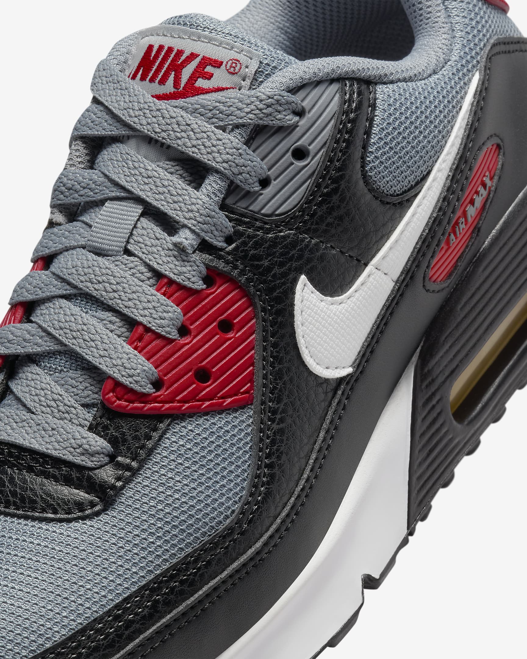 Nike Air Max 90 Older Kids' Shoe - Black/Cool Grey/Gym Red/White