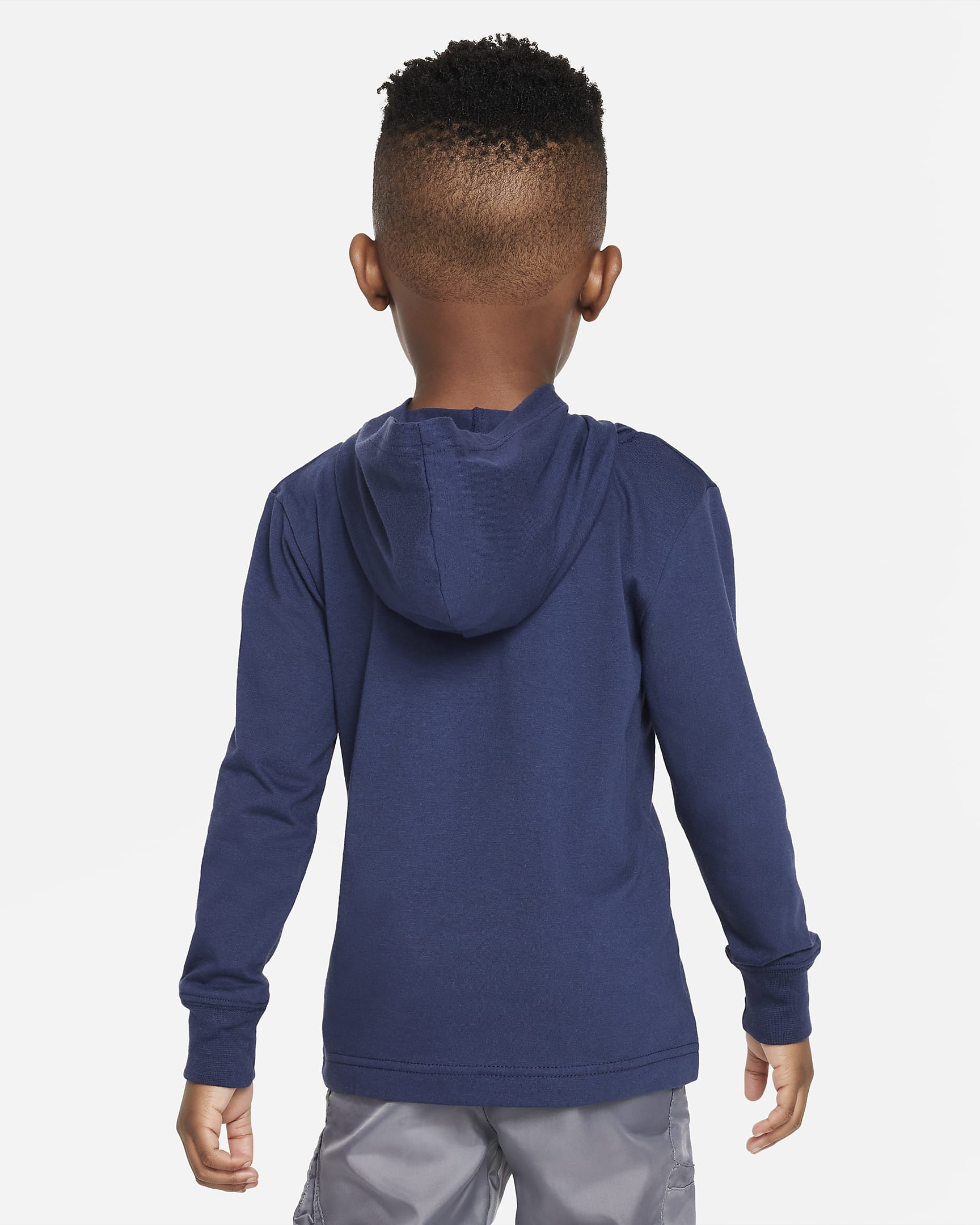 Nike Sportswear Futura Hooded Long Sleeve Tee Little Kids' T-Shirt ...