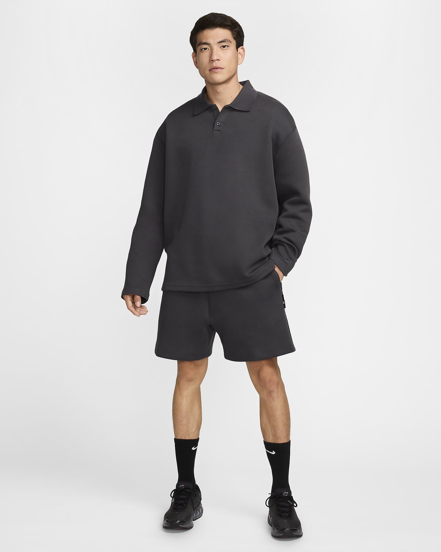 Shorts de tejido Fleece para hombre Nike Tech - Antracita/Antracita