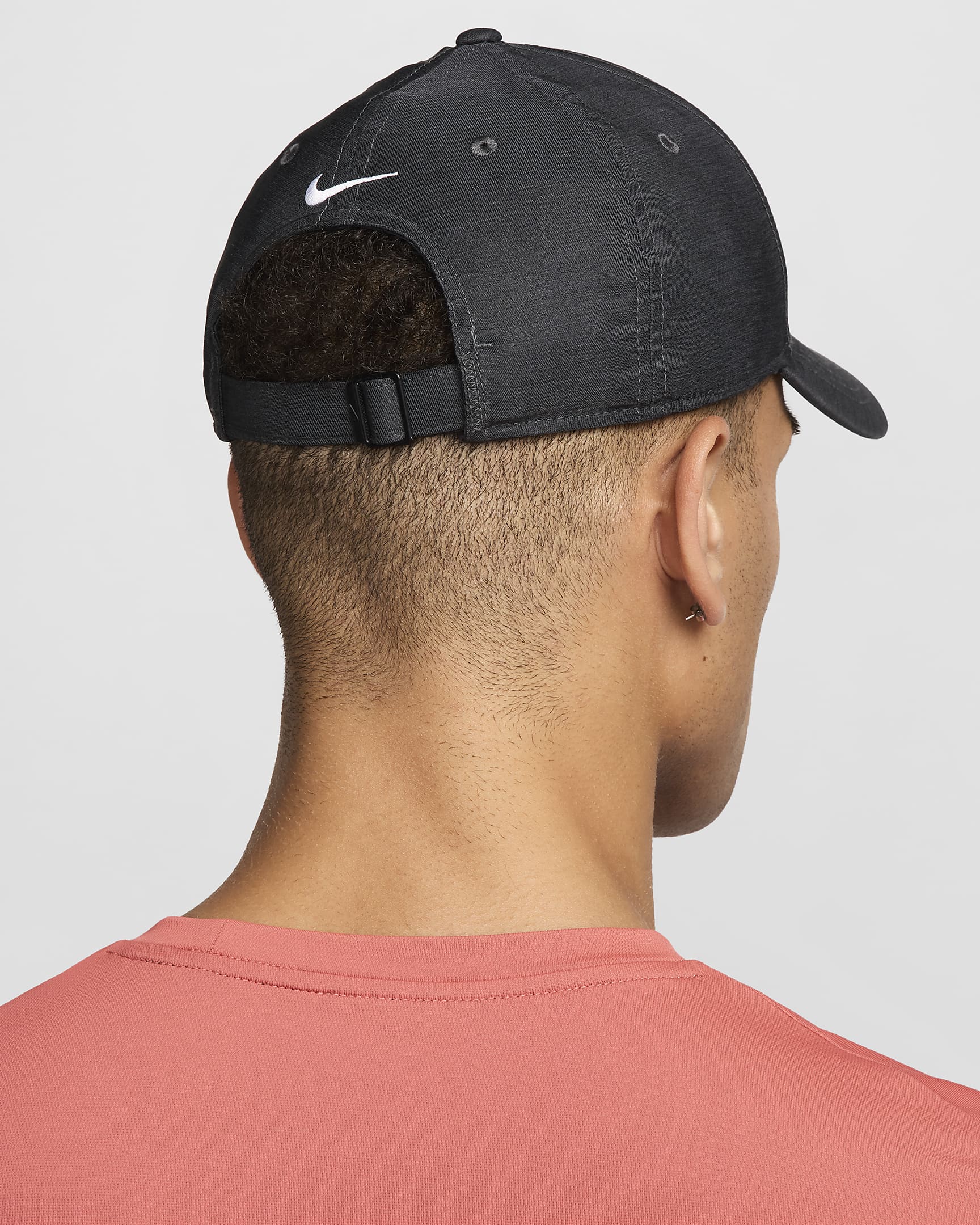 Nike Dri-FIT Club Structured Heathered Cap - Black/White