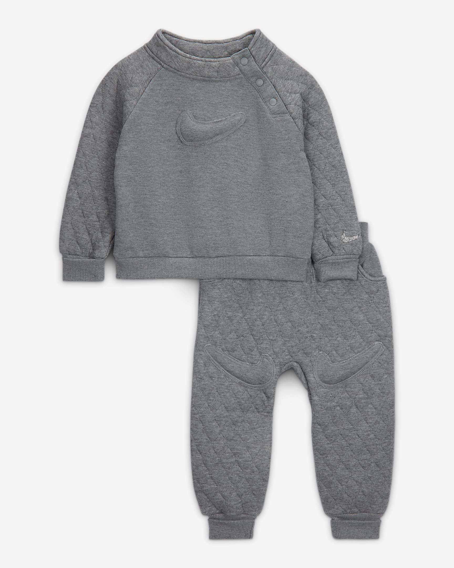 Nike Ready, Set! Conjunto de 2 piezas de joggers para bebé (de 12 a 24 meses) - Carbono jaspeado